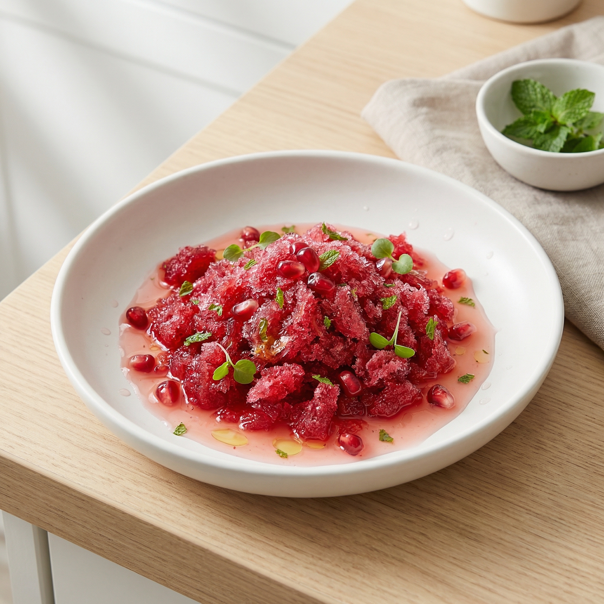 Tart Hibiscus and Grapefruit Granita