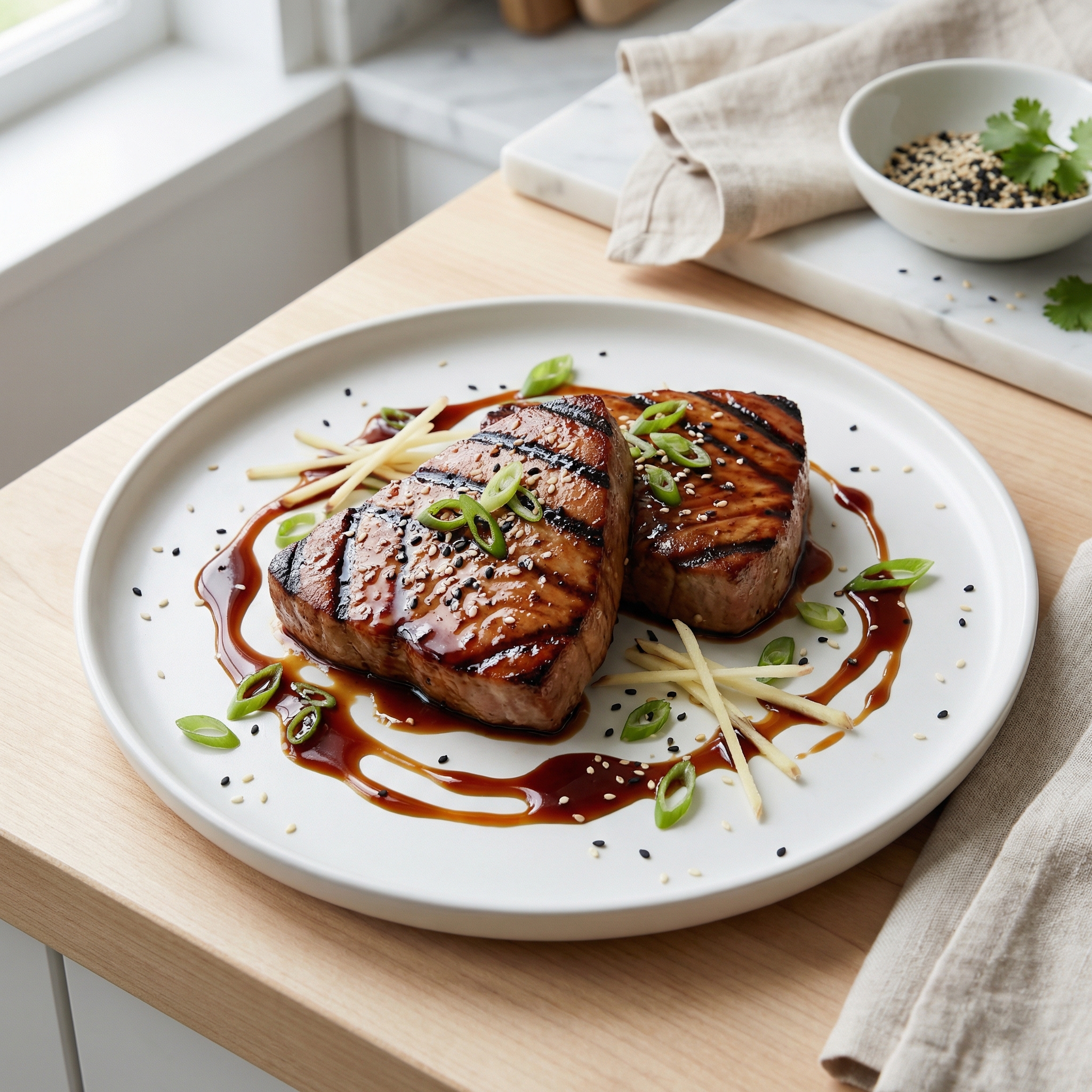 Teriyaki-Grilled Tuna Steaks