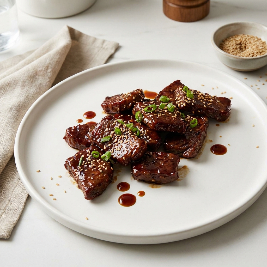 Teriyaki Sesame Beef Tenderloin Bites