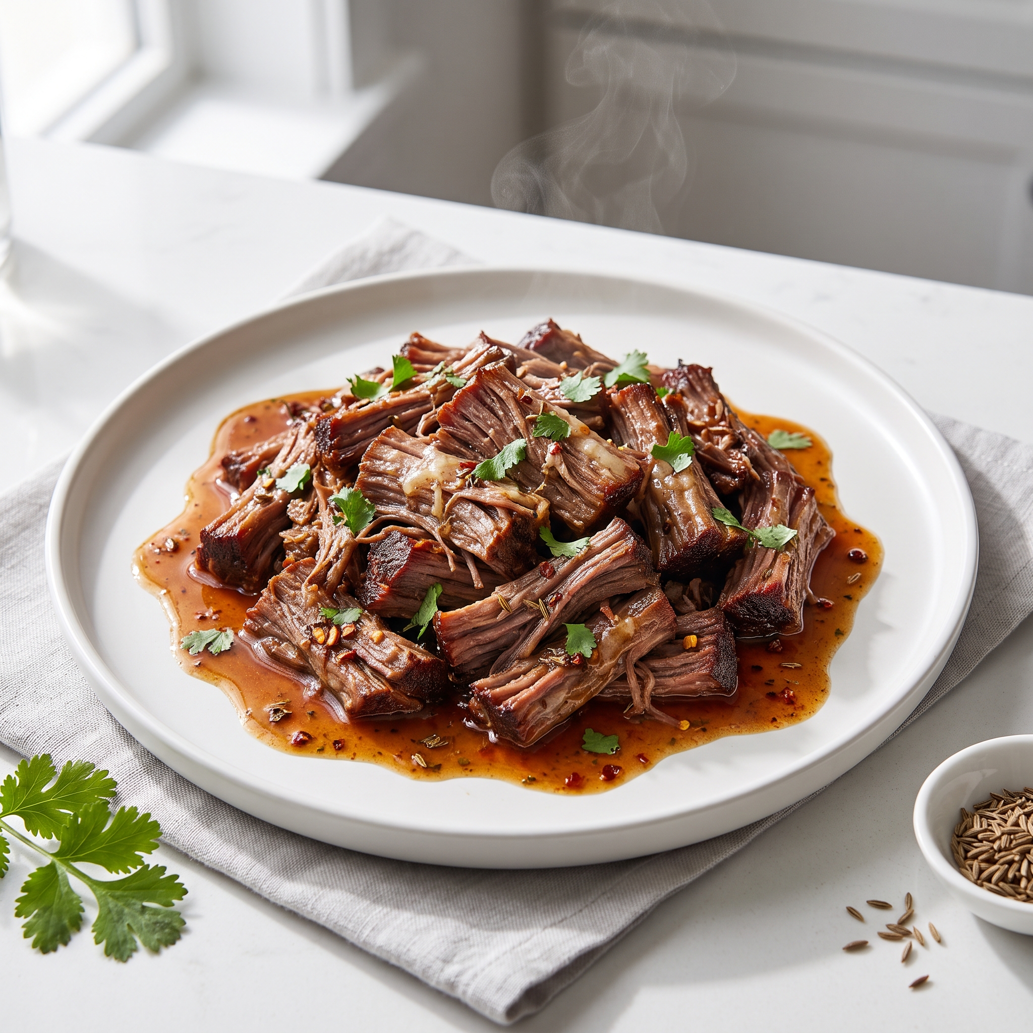 Texas-Inspired Smoked and Braised Beef Barbacoa