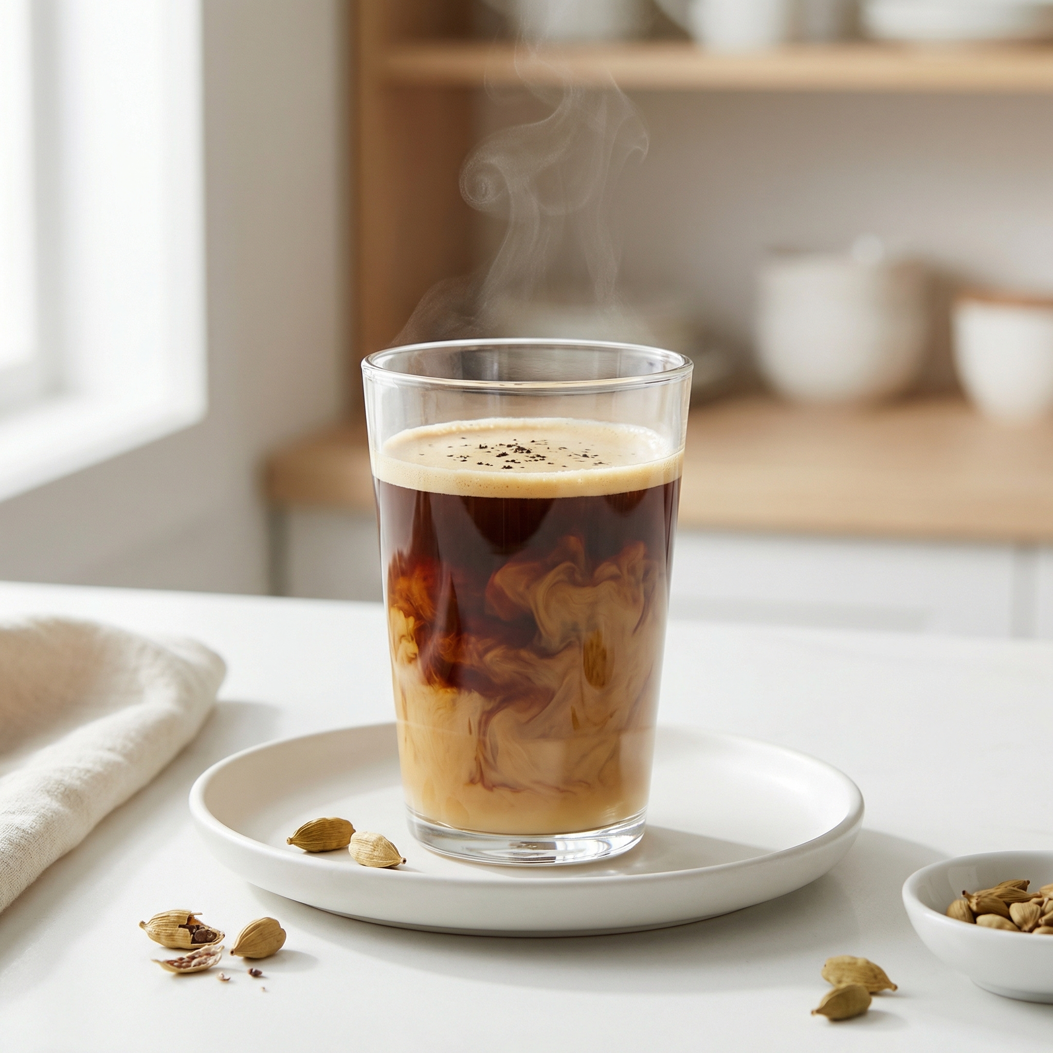 Thai Cardamom Coffee with Sweetened Condensed Milk