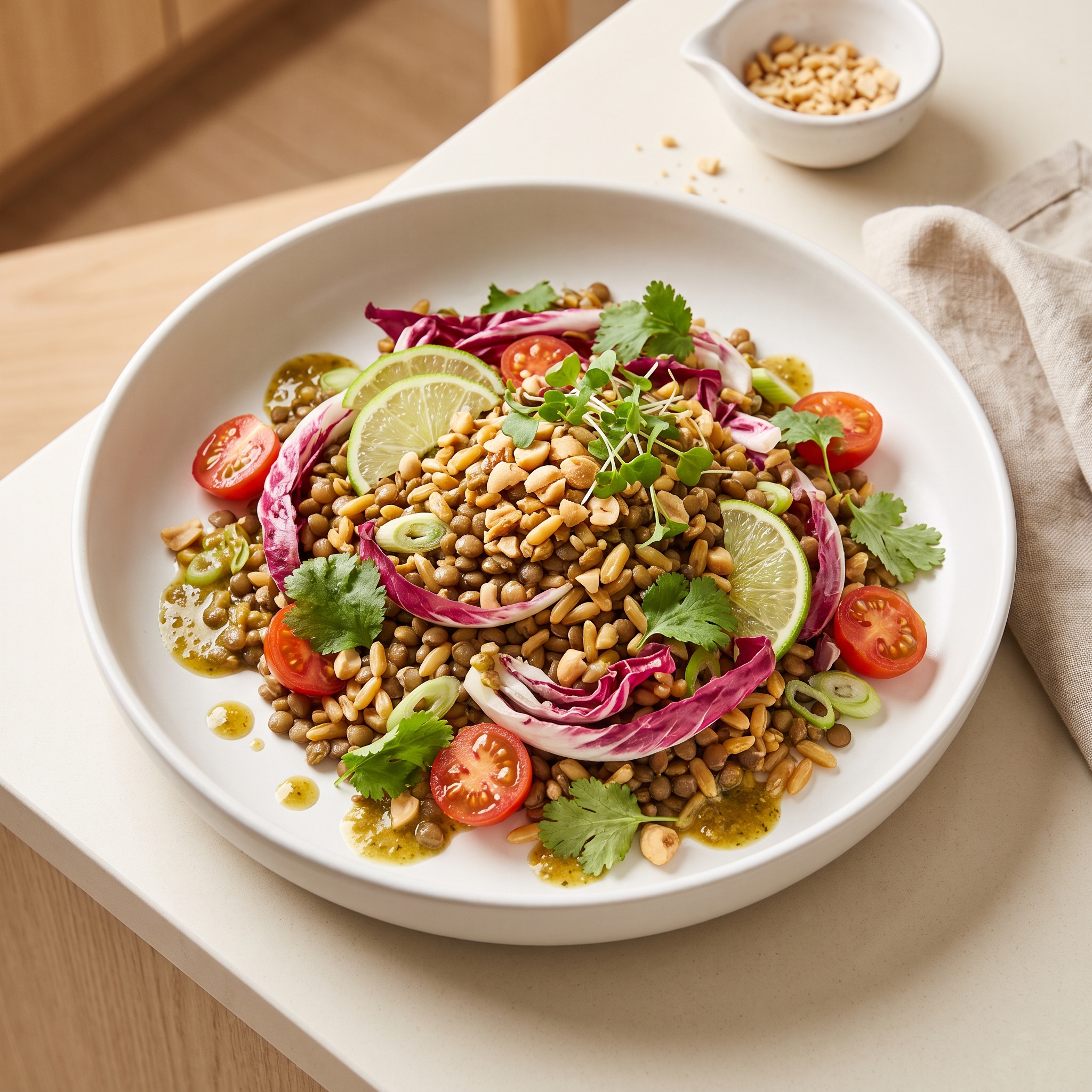 Thai Green Curry Lentil & Kamut Salad