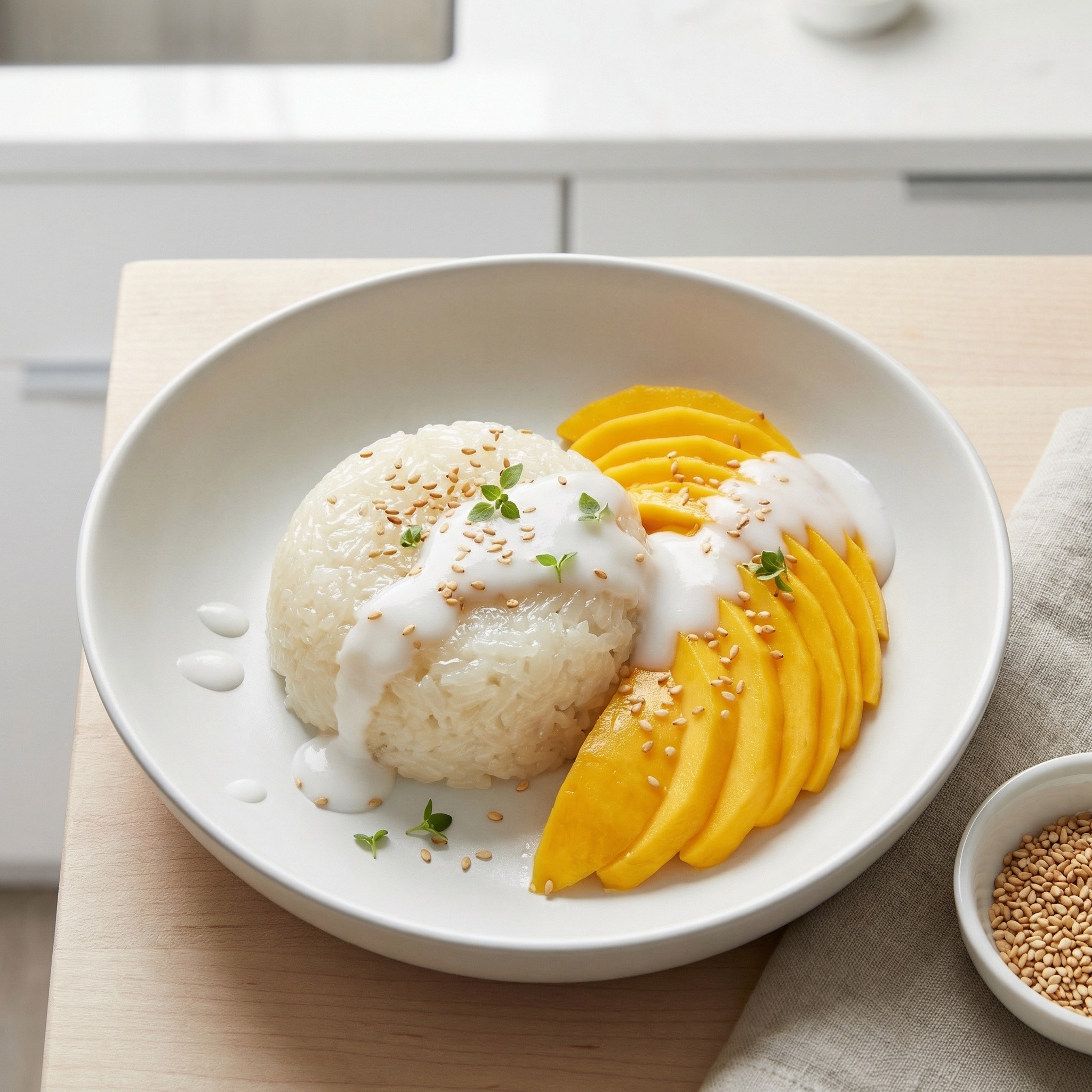 Khao Niew Mamuang: Thai Mango with Sweet Coconut Sticky Rice