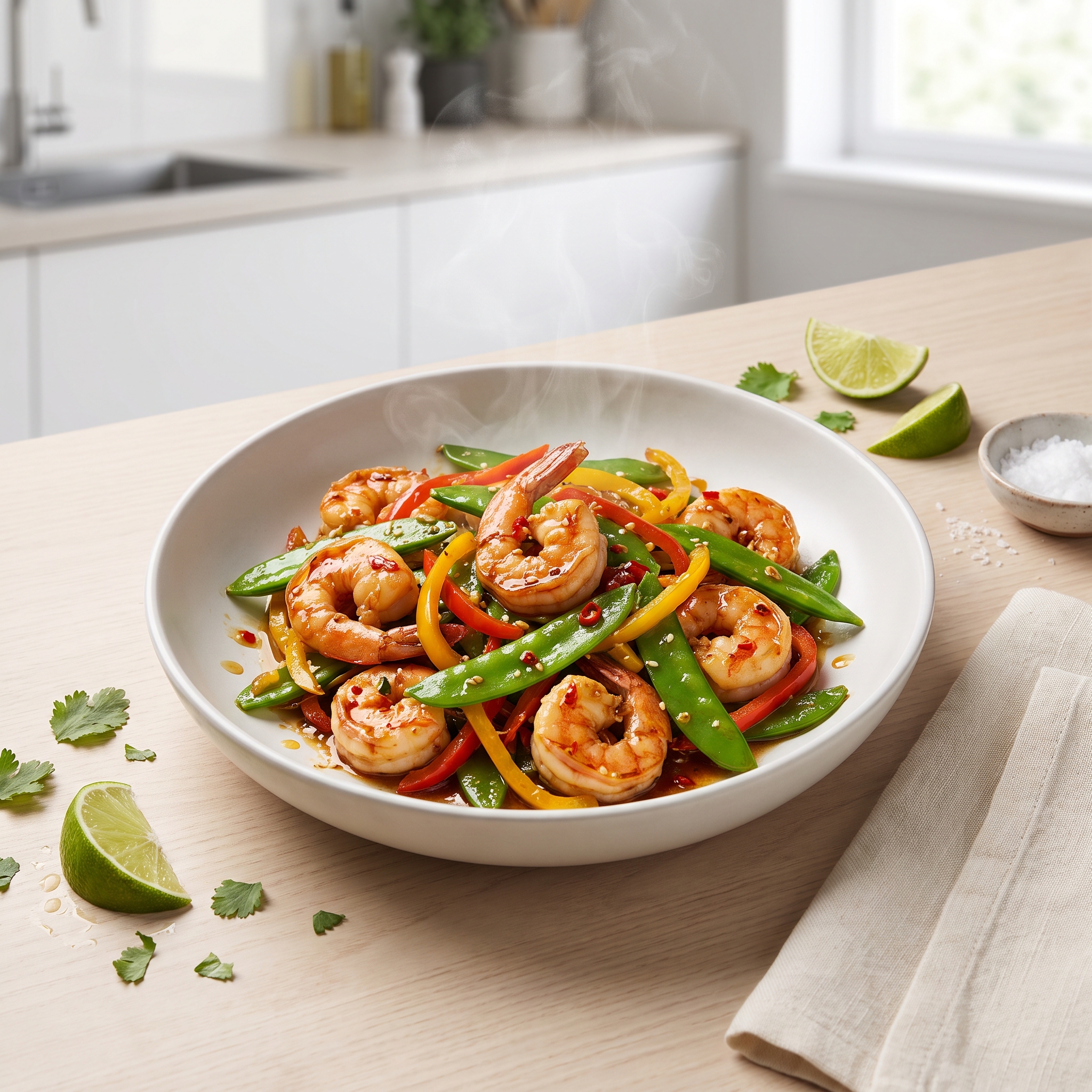 Thai Shrimp and Snow Peas