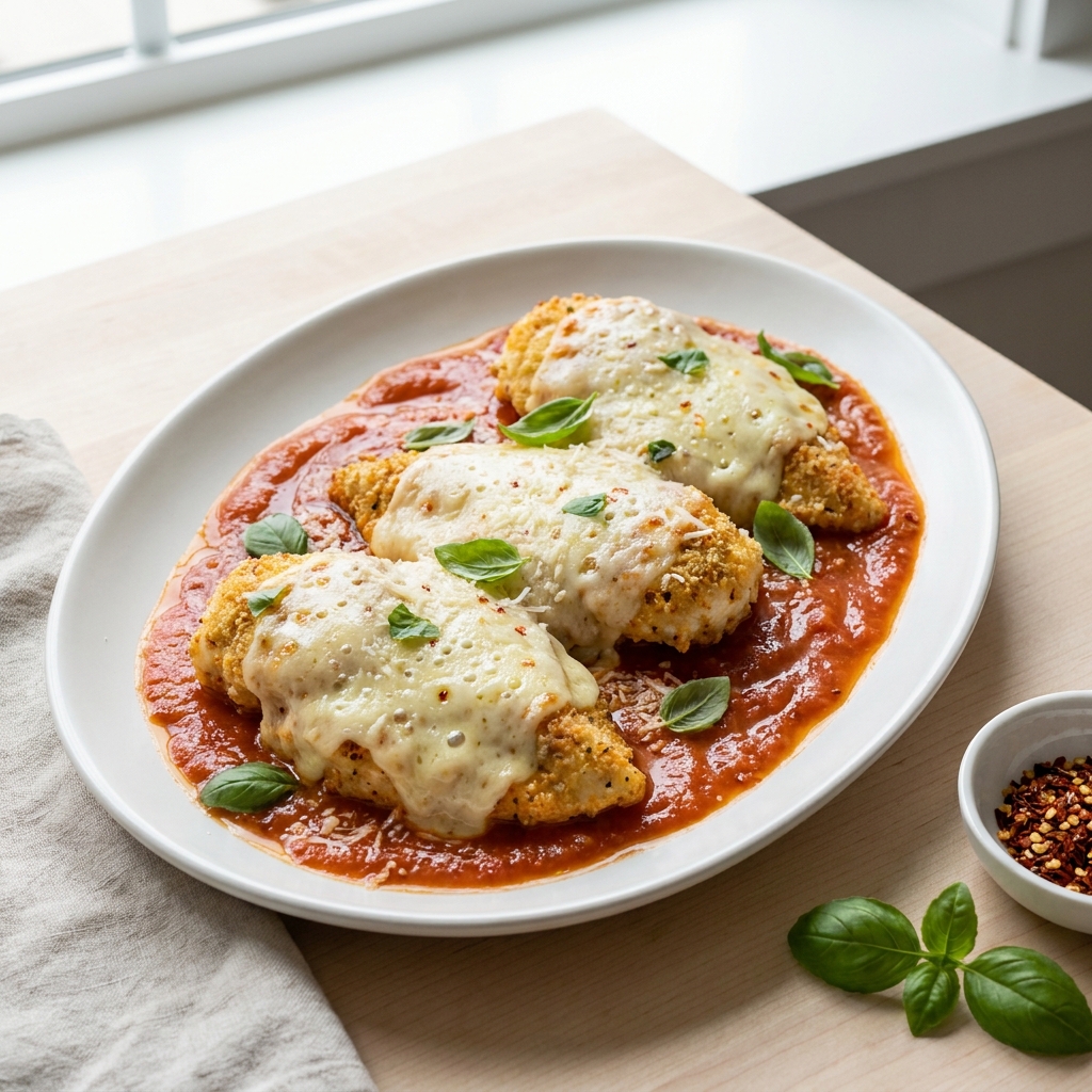 Tomato-Baked Chicken Parmesan