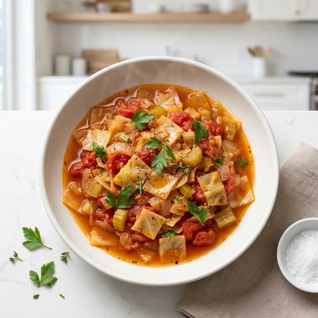 Tomato-Braised Cabbage