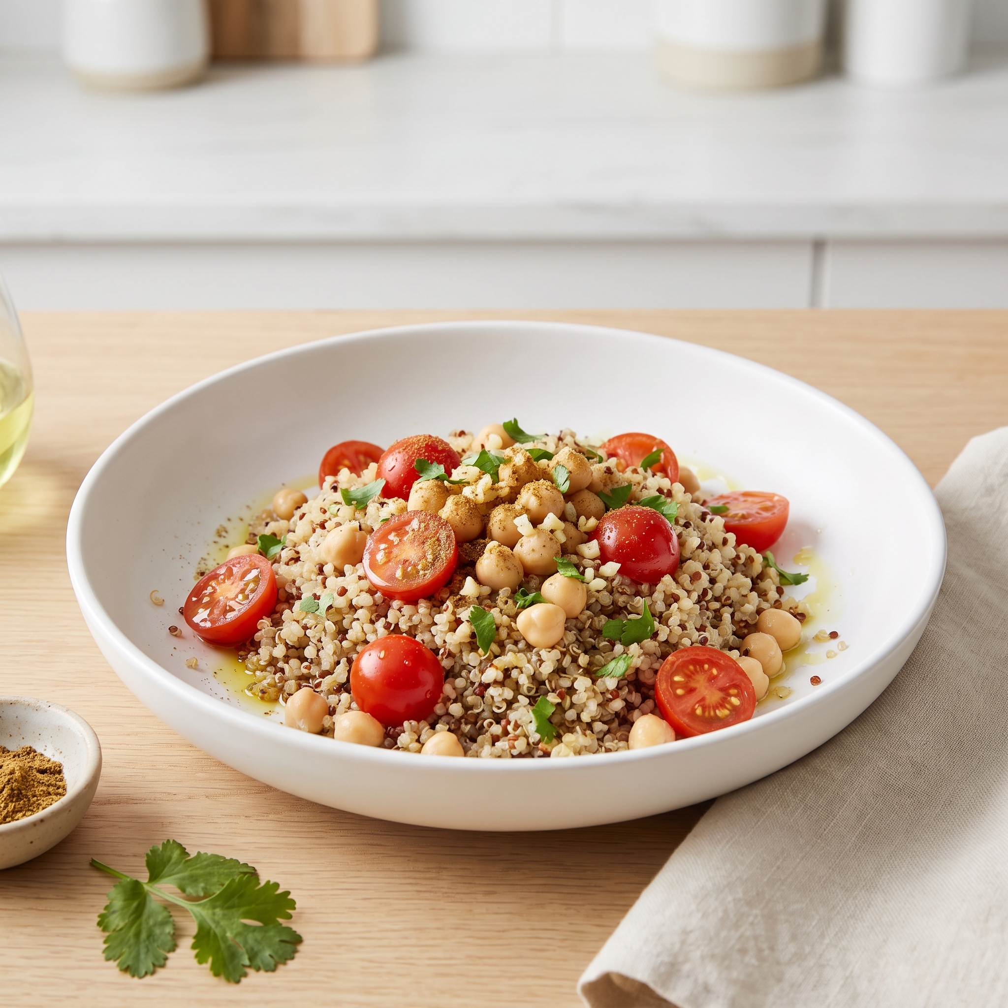Tomato-Chickpea Quinoa Bowl