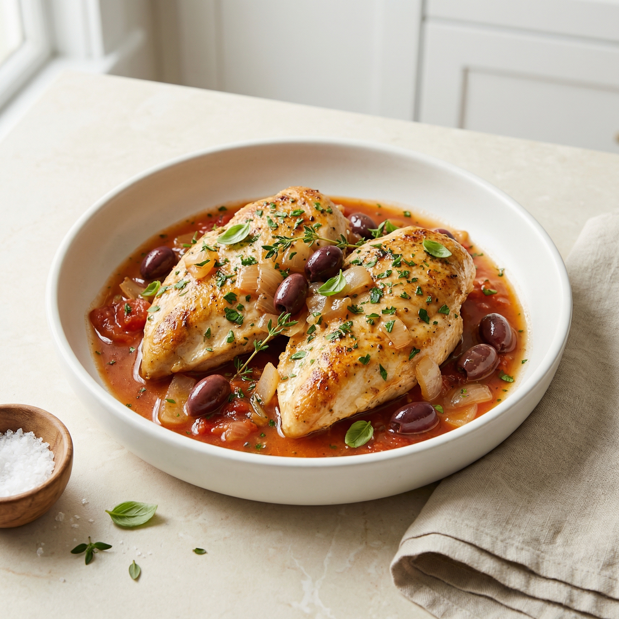 Tomato-Olive Herbed Chicken