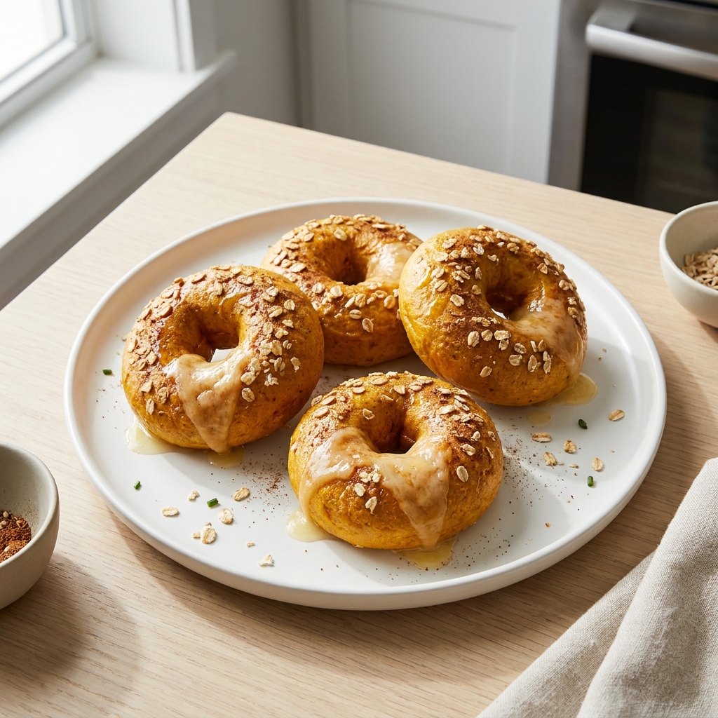 Tori's Pumpkin Bagels in the Air Fryer