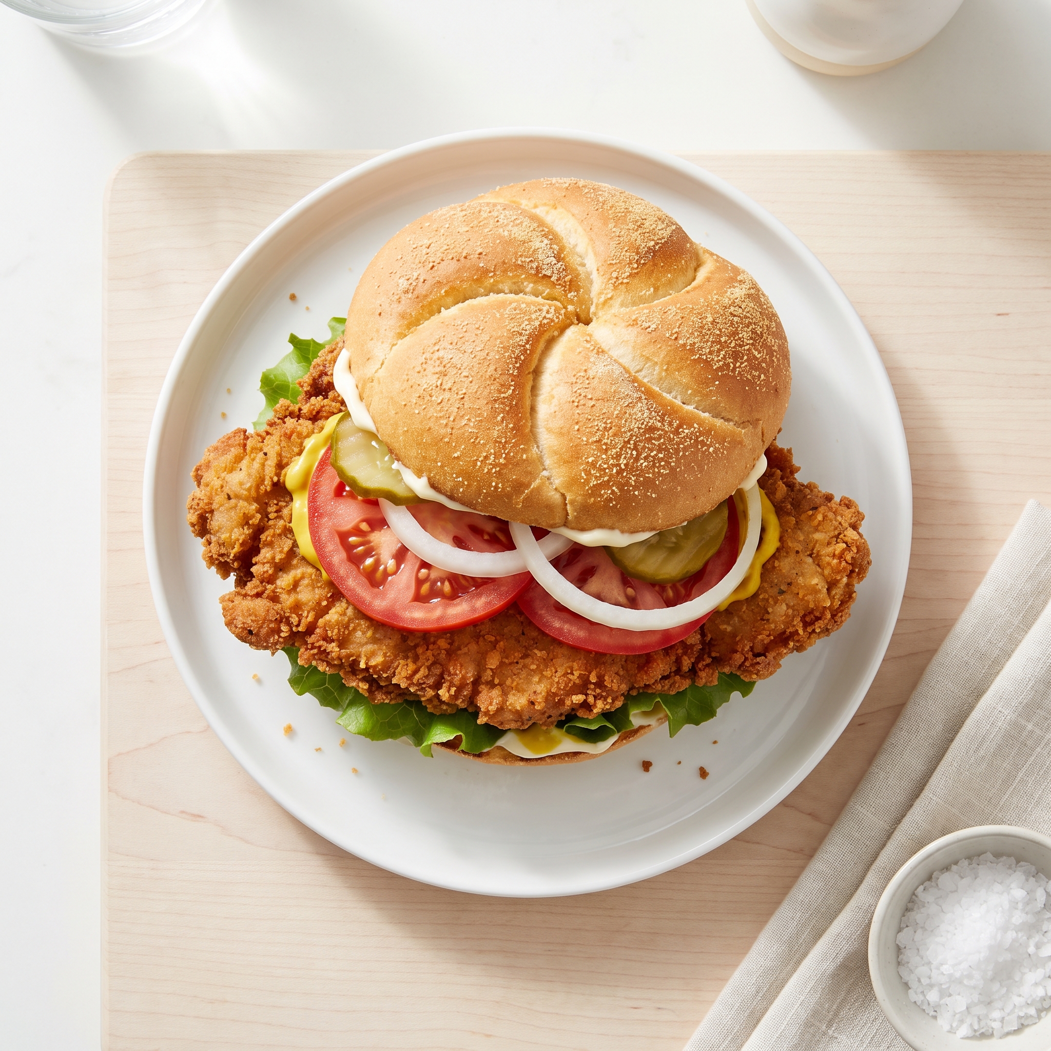 Traditional Indiana Breaded Tenderloin Sandwich