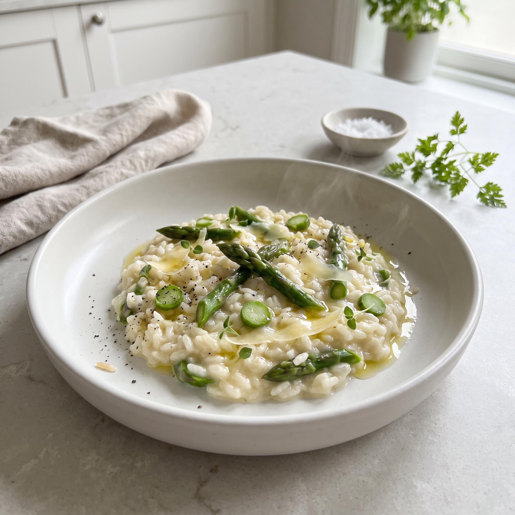 Truffled Asparagus Risotto