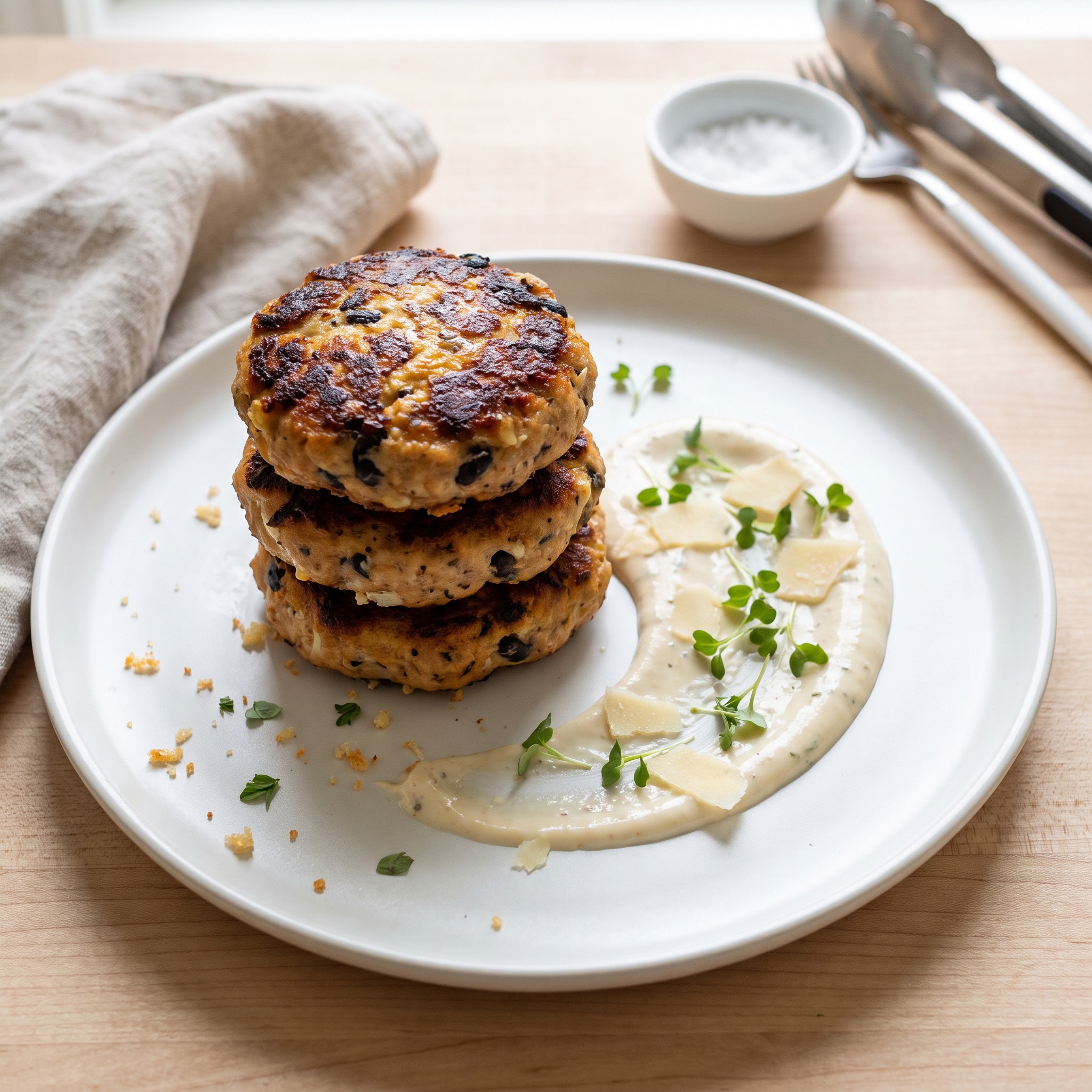 Turkey-Black Bean Parmesan Burgers