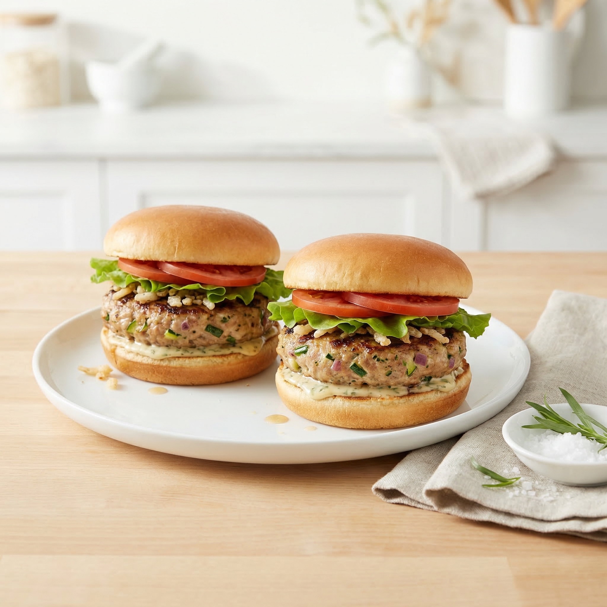 Crispy Rice Turkey Burgers