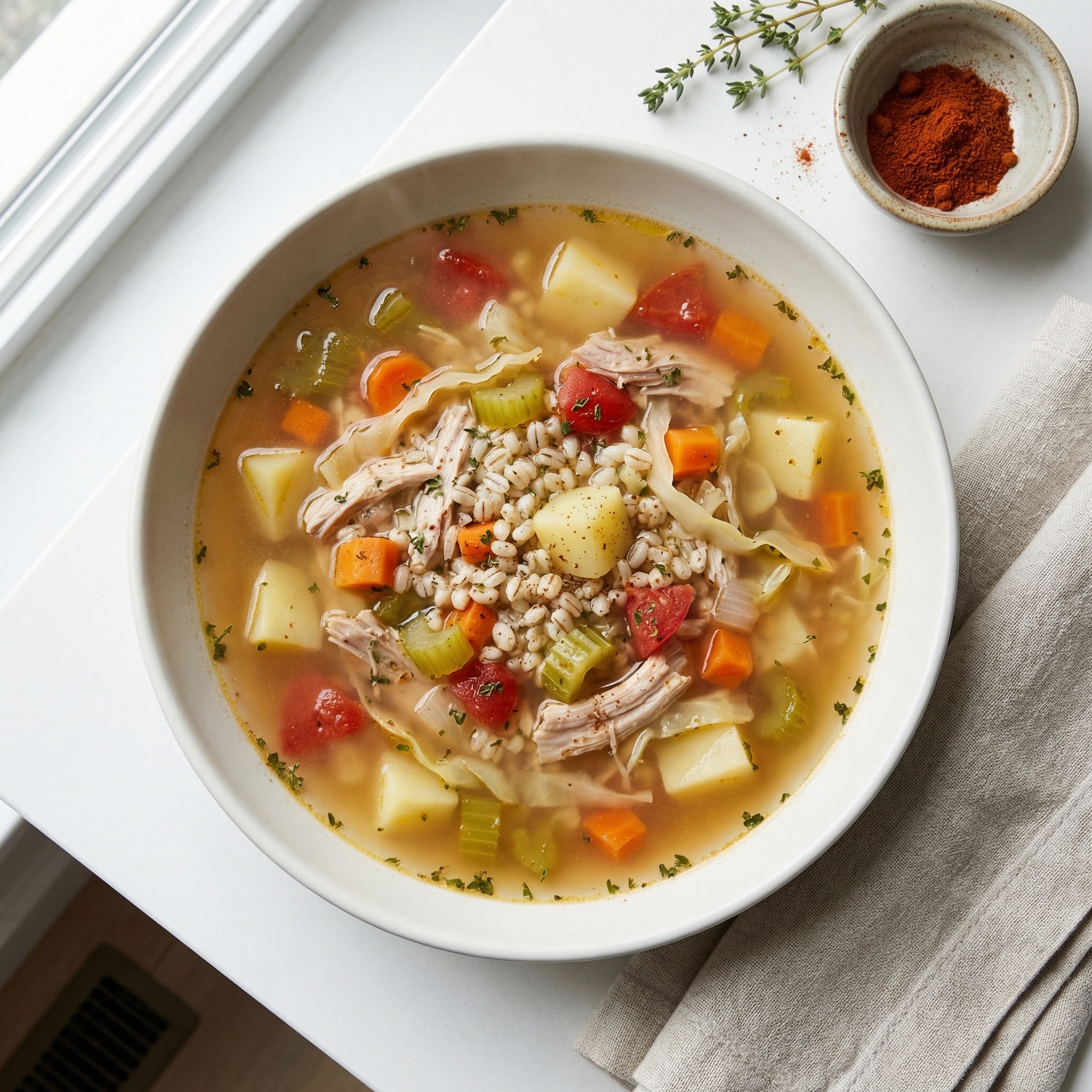 Hearty Turkey Bones Soup