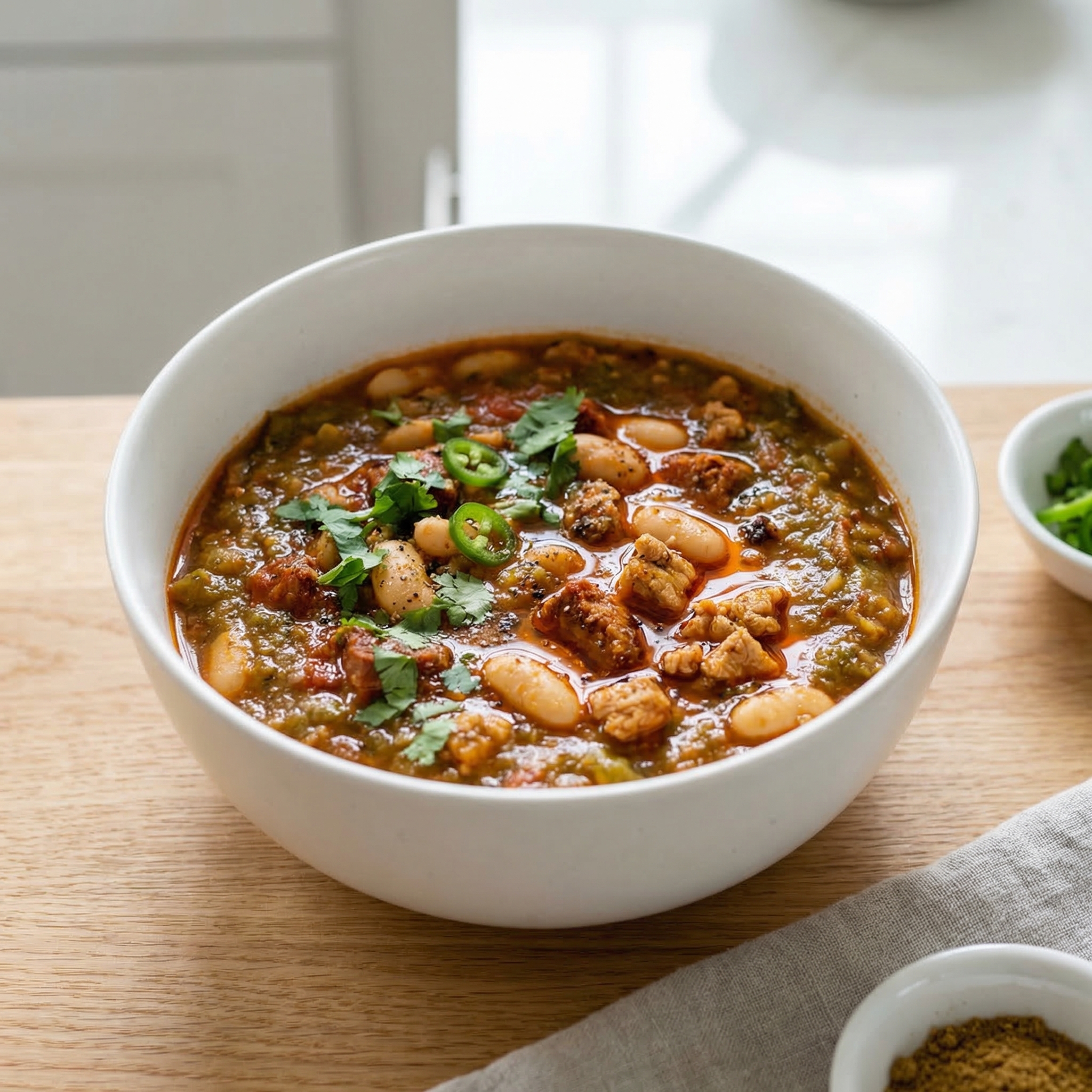 Turkey and Chorizo Chili with White Beans