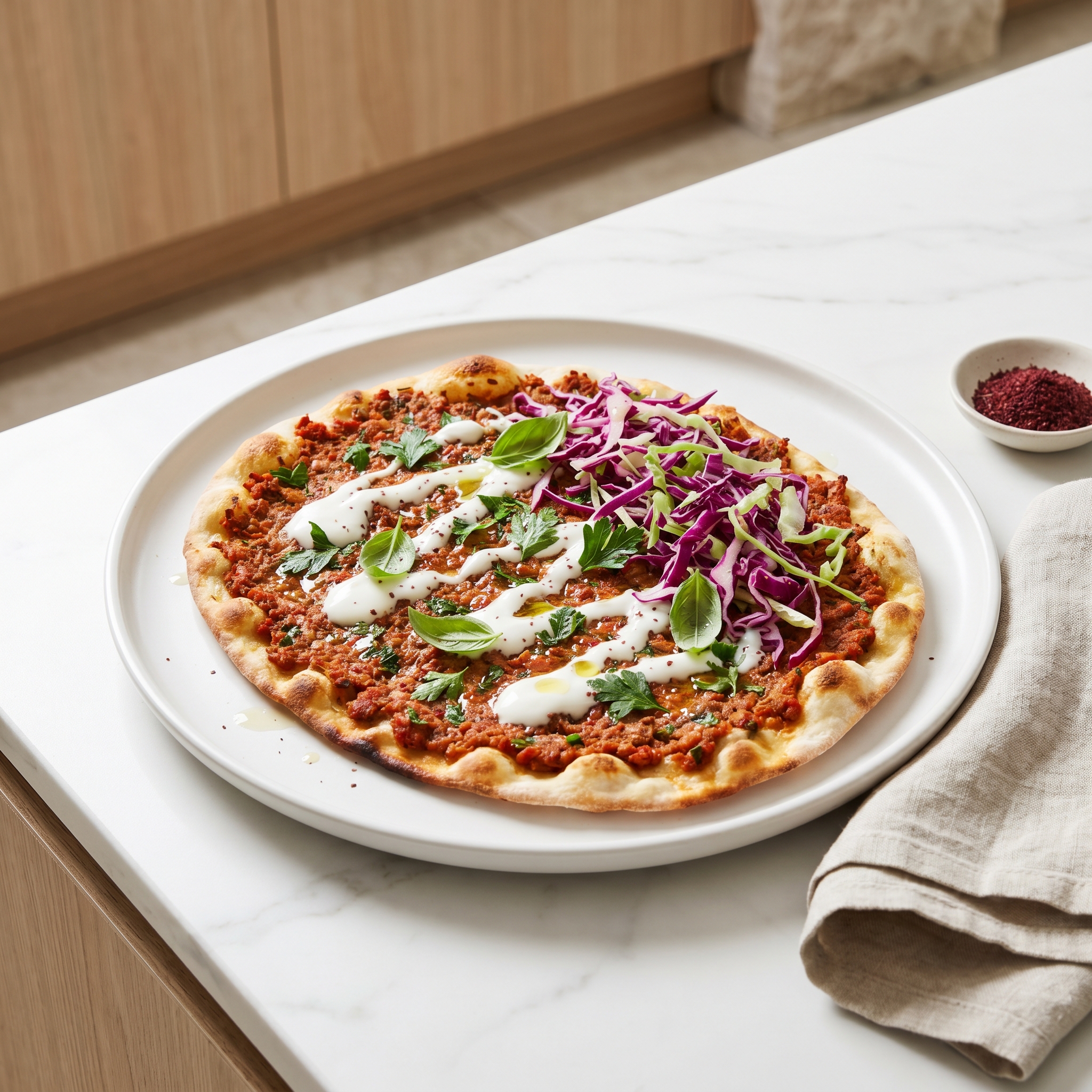 Turkish Lahmacun Flatbread