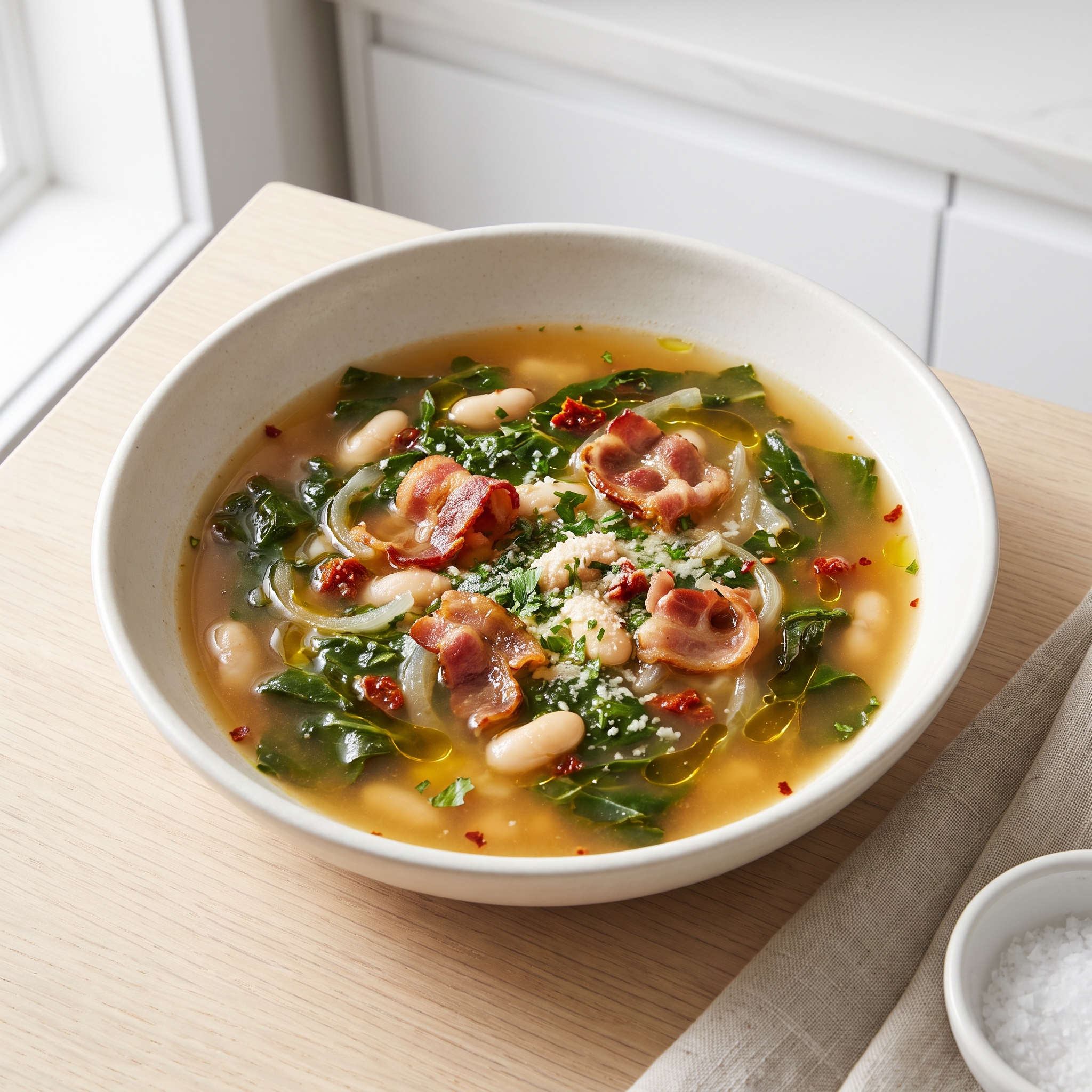 Tuscan Swiss Chard & Cannellini Bean Soup