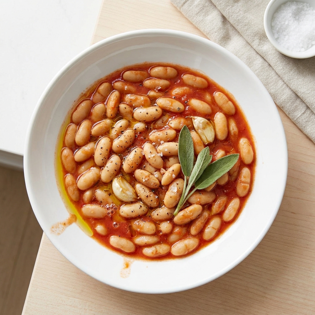 Tuscan White Beans in Tomato Sauce