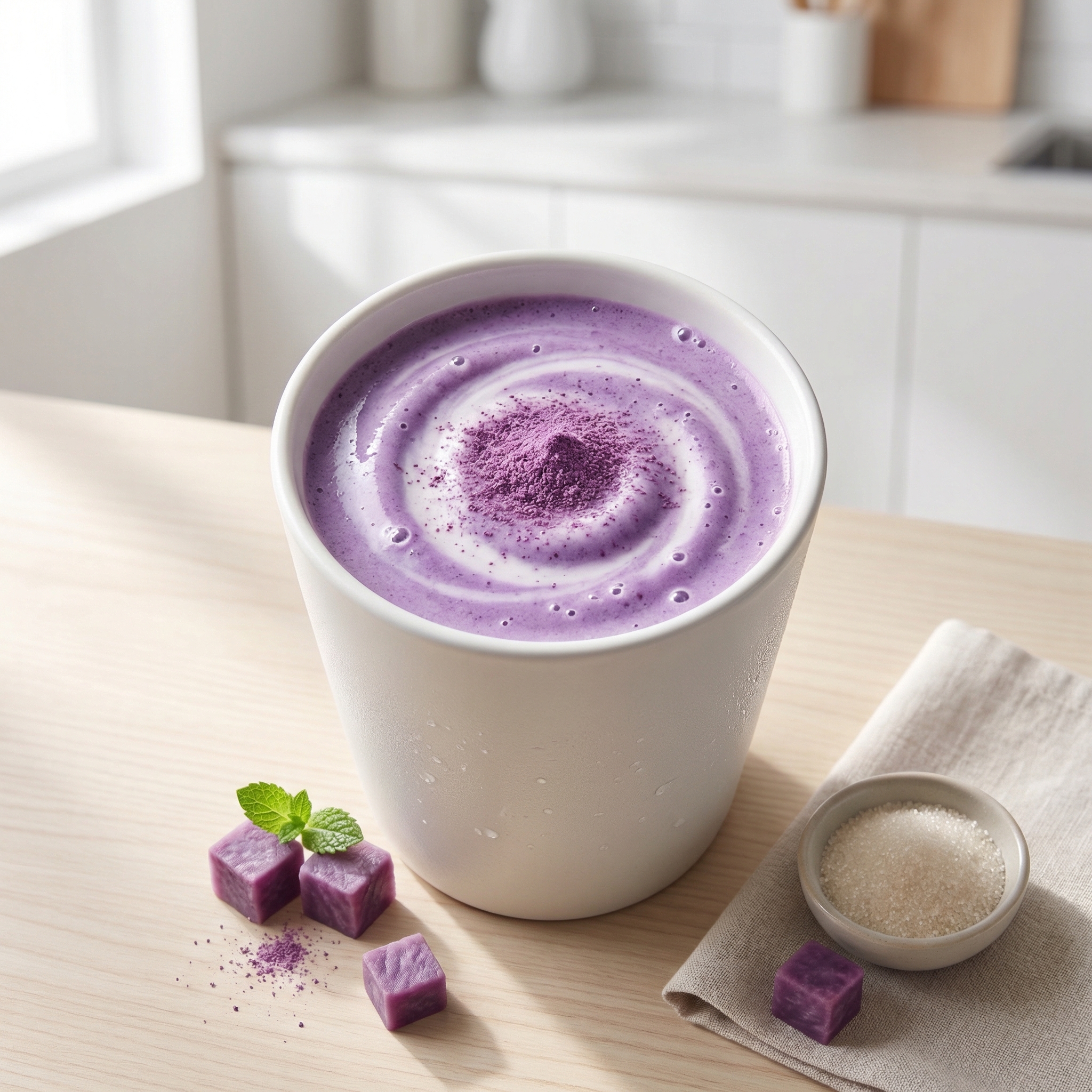 Purple Ube Ice Cream Milkshake