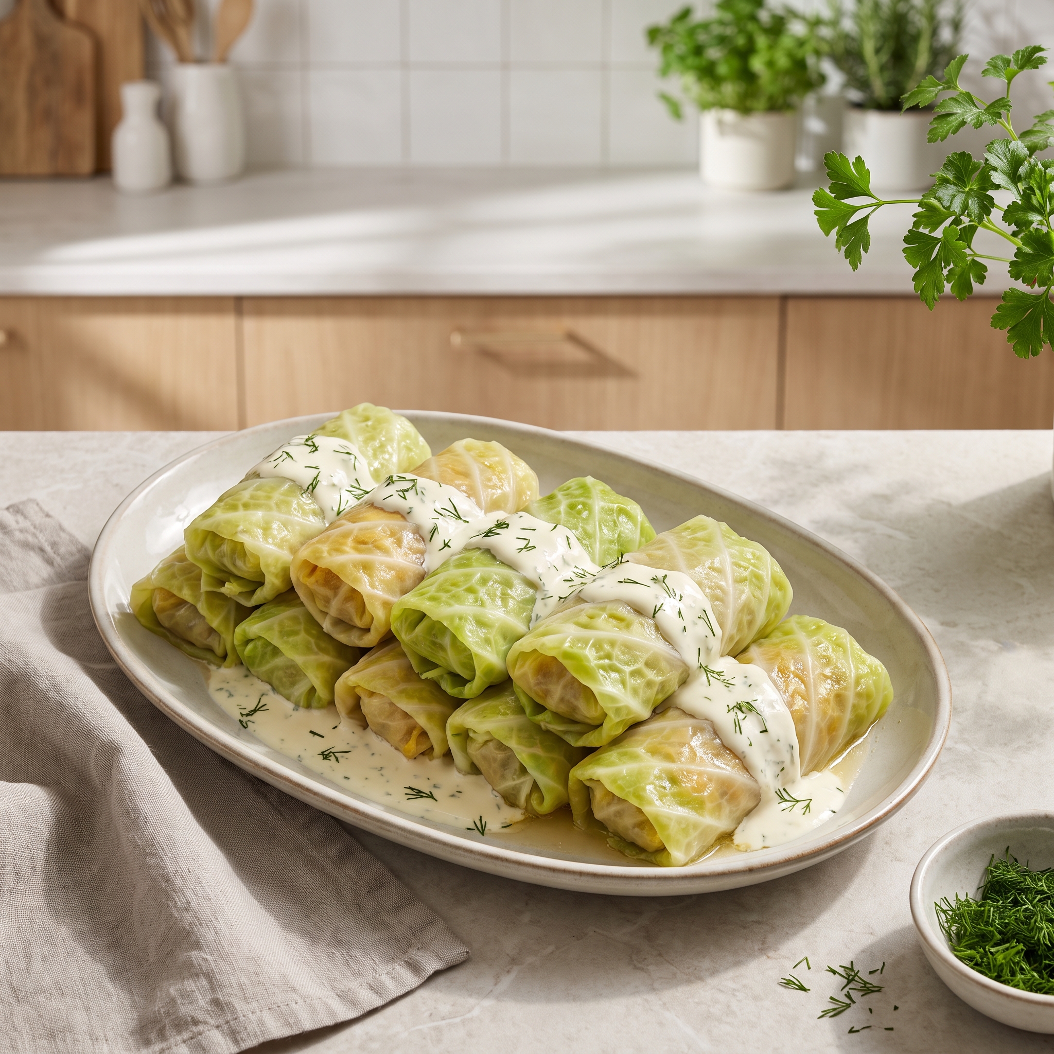 Ukrainian Pork-Stuffed Cabbage Rolls