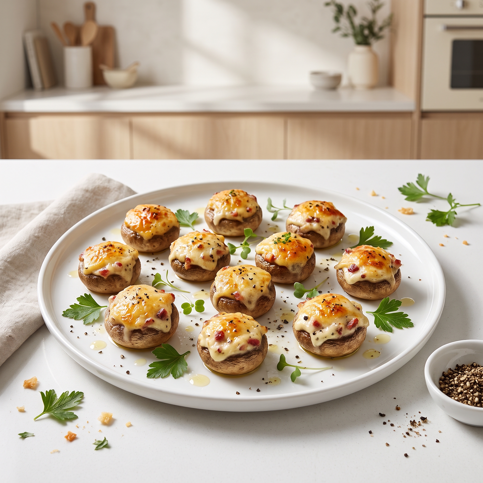 Ultimate Bacon-Cream Cheese Stuffed Mushrooms