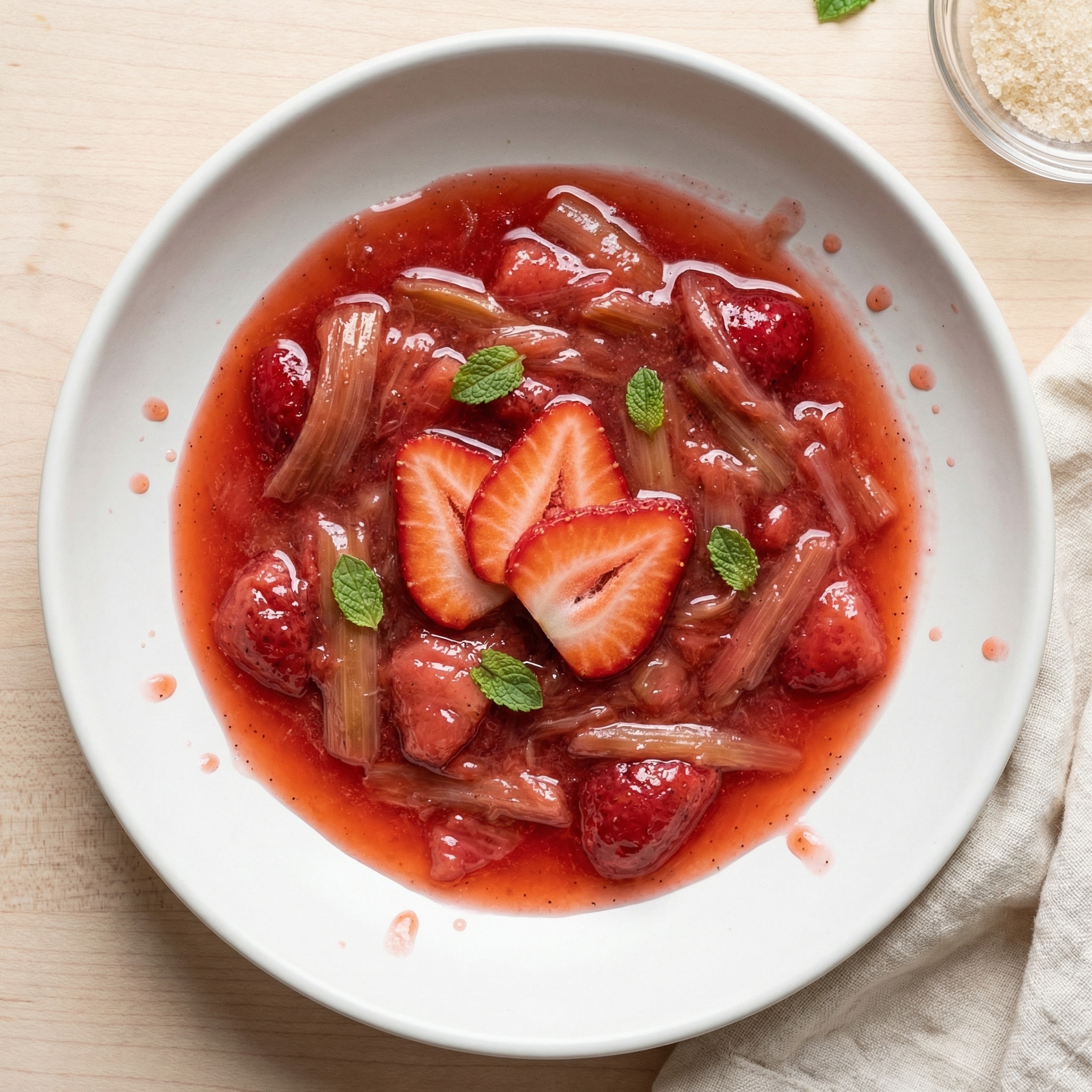 Bright Strawberry–Rhubarb Compote