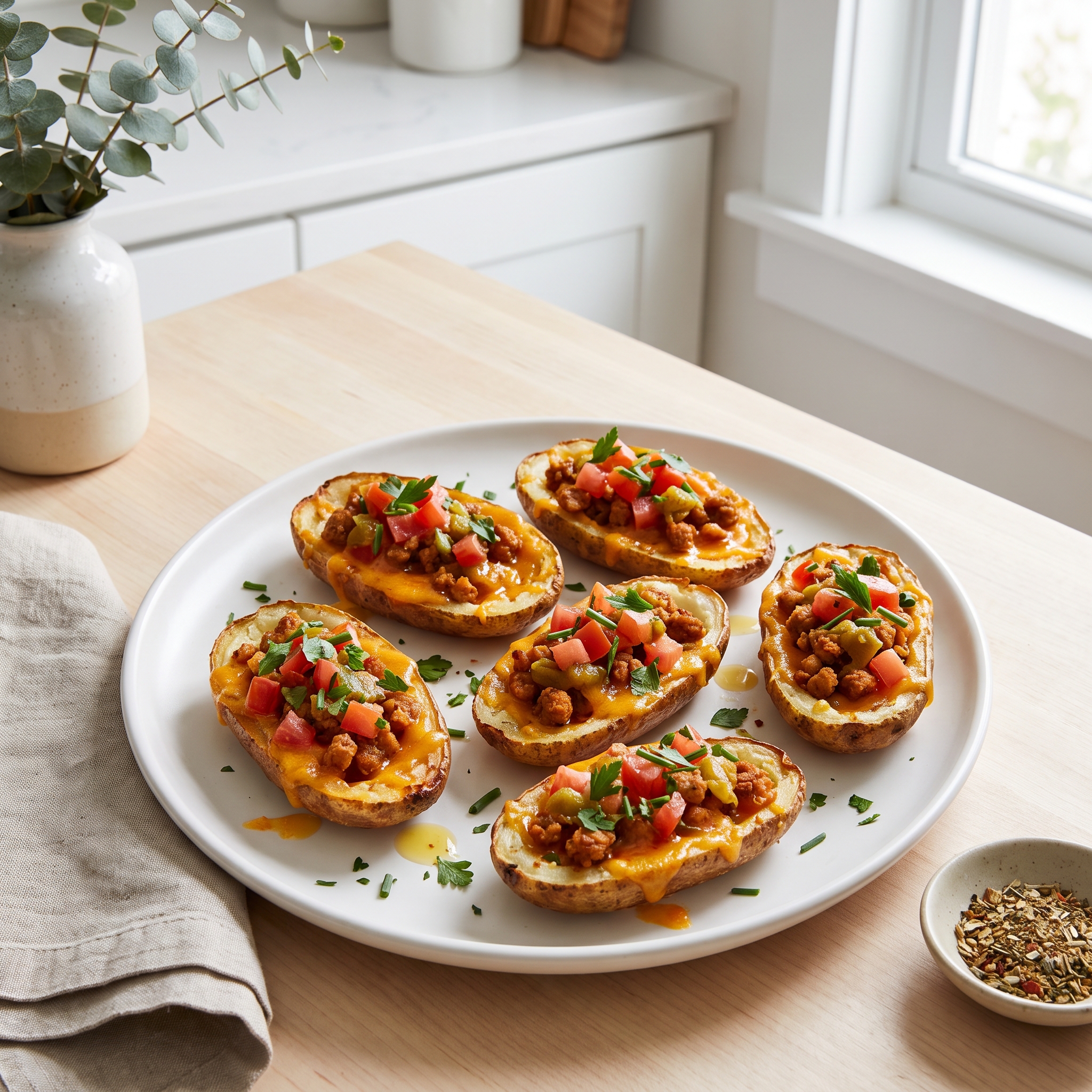 Vegan Air Fryer Potato Skins