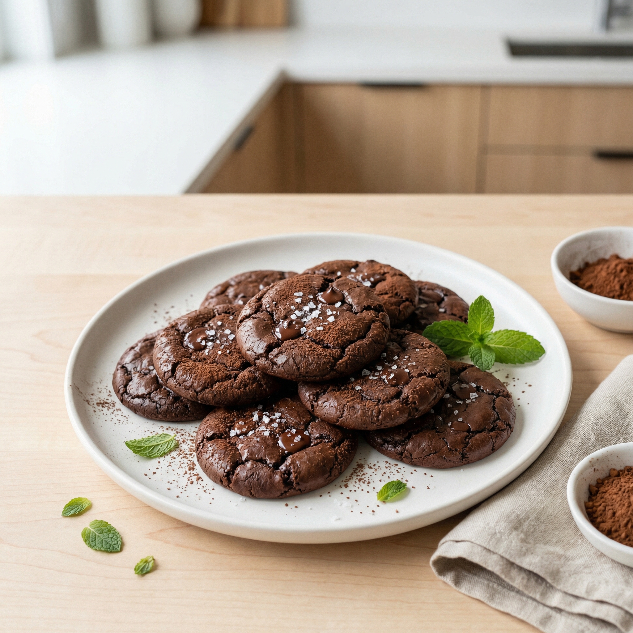 Vegan Chocolate Fudge Cookies