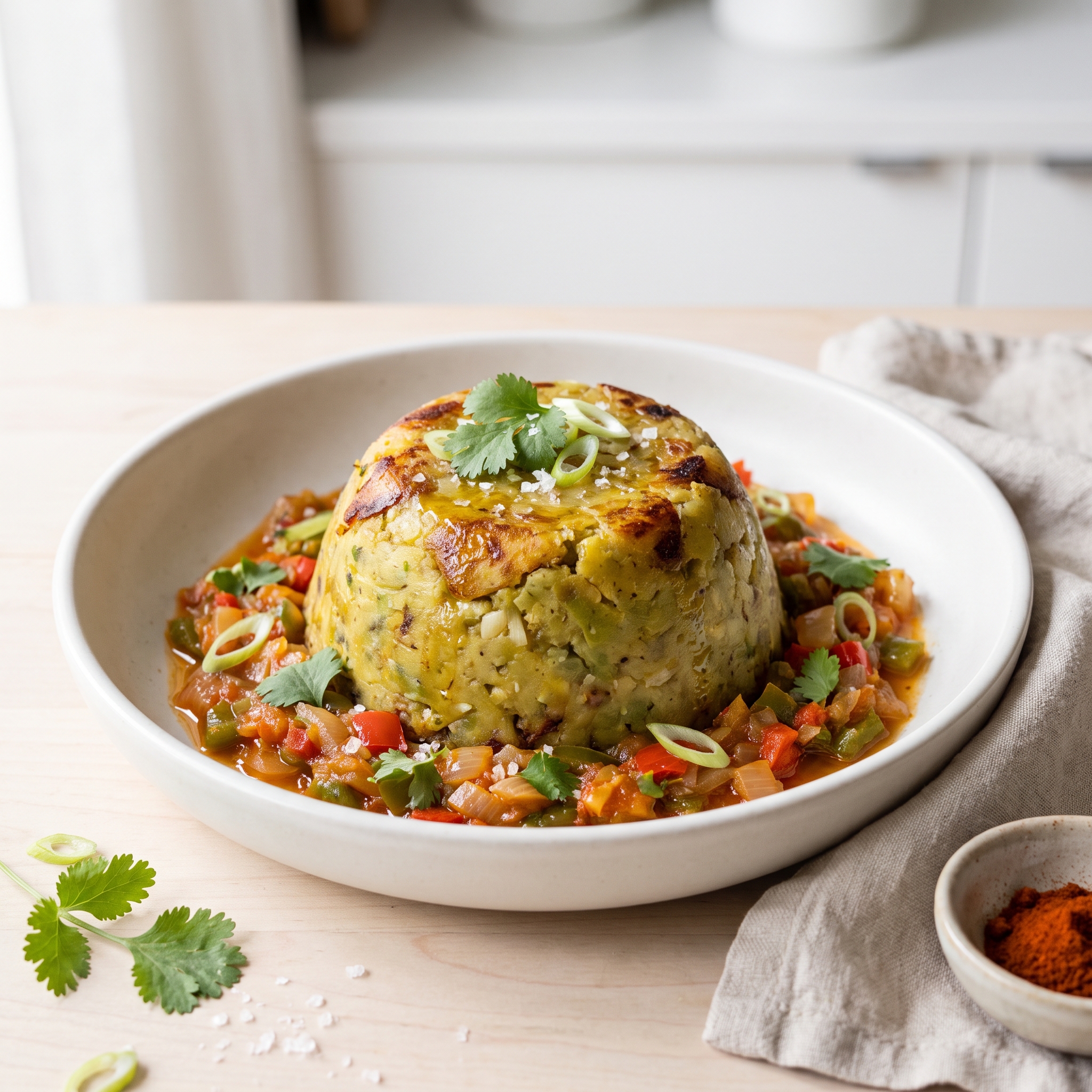 Vegan Mofongo (Fried Mashed Plantains)