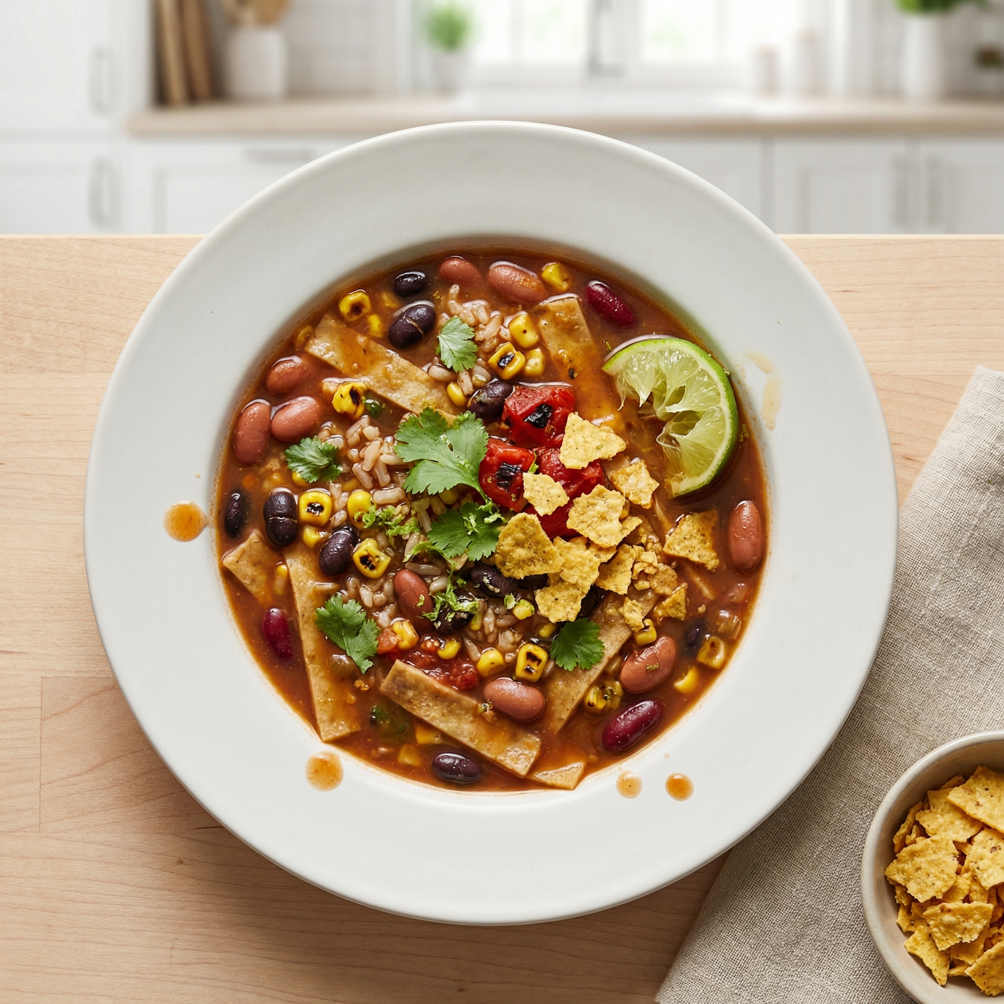 Ultra-Hearty Plant-Based Tortilla Soup