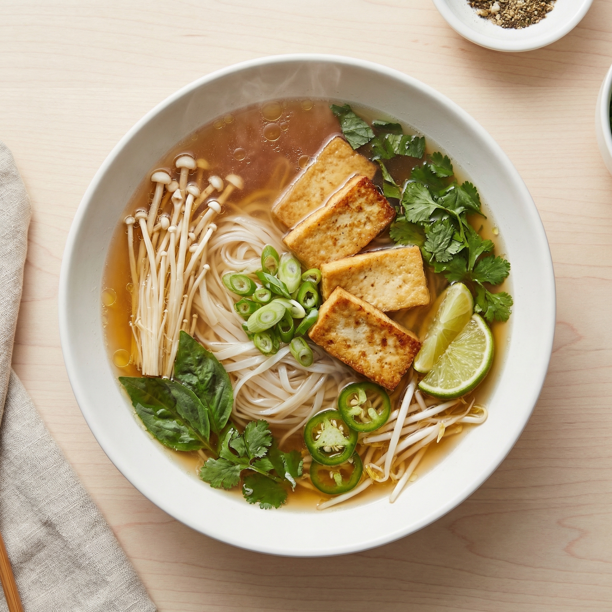 Vietnamese Vegetarian Pho Noodle Soup
