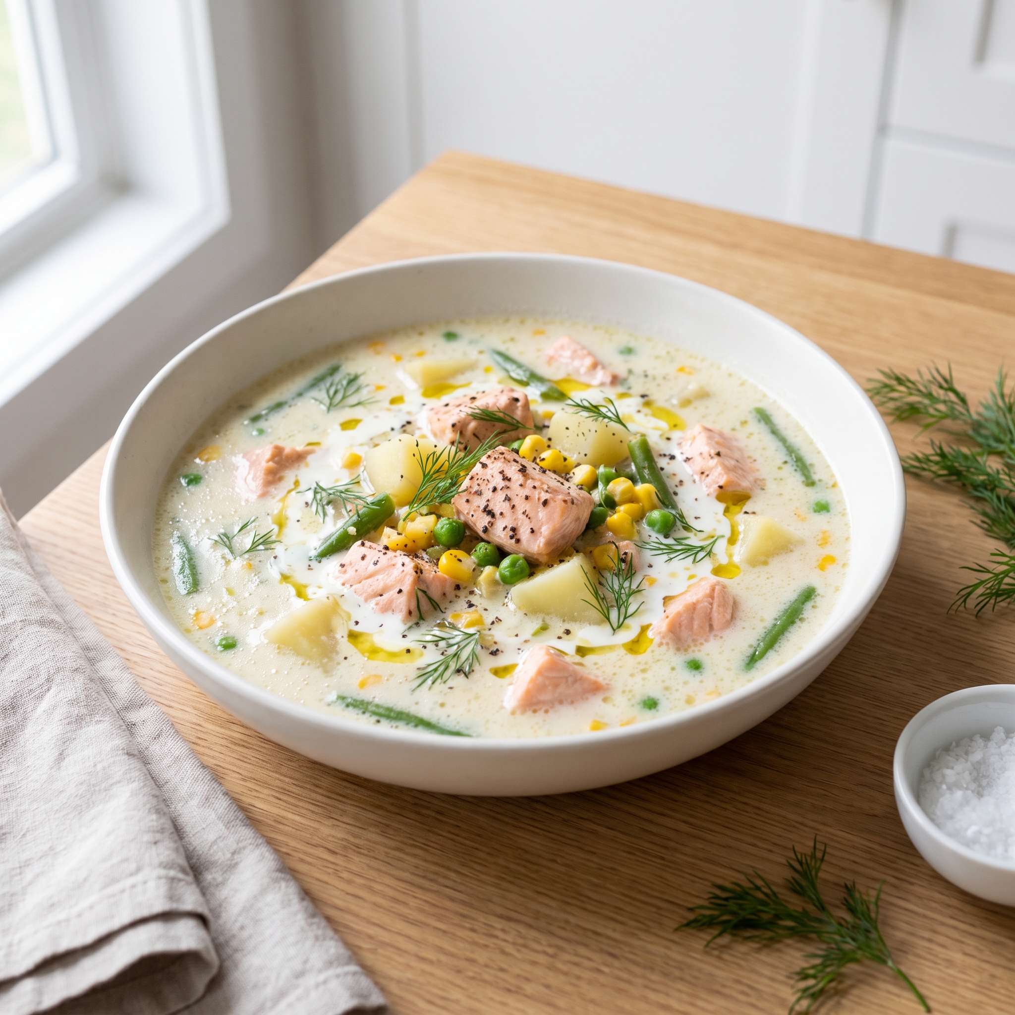 Velvety Salmon Potato Chowder