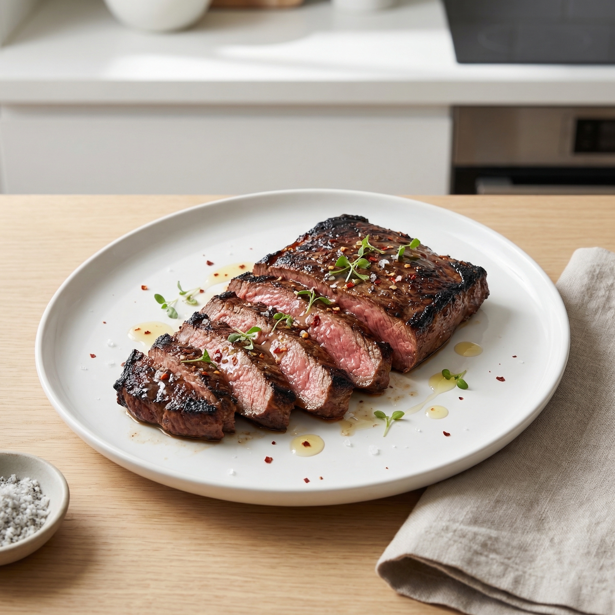 Vermouth-Marinated Flat Iron Steak