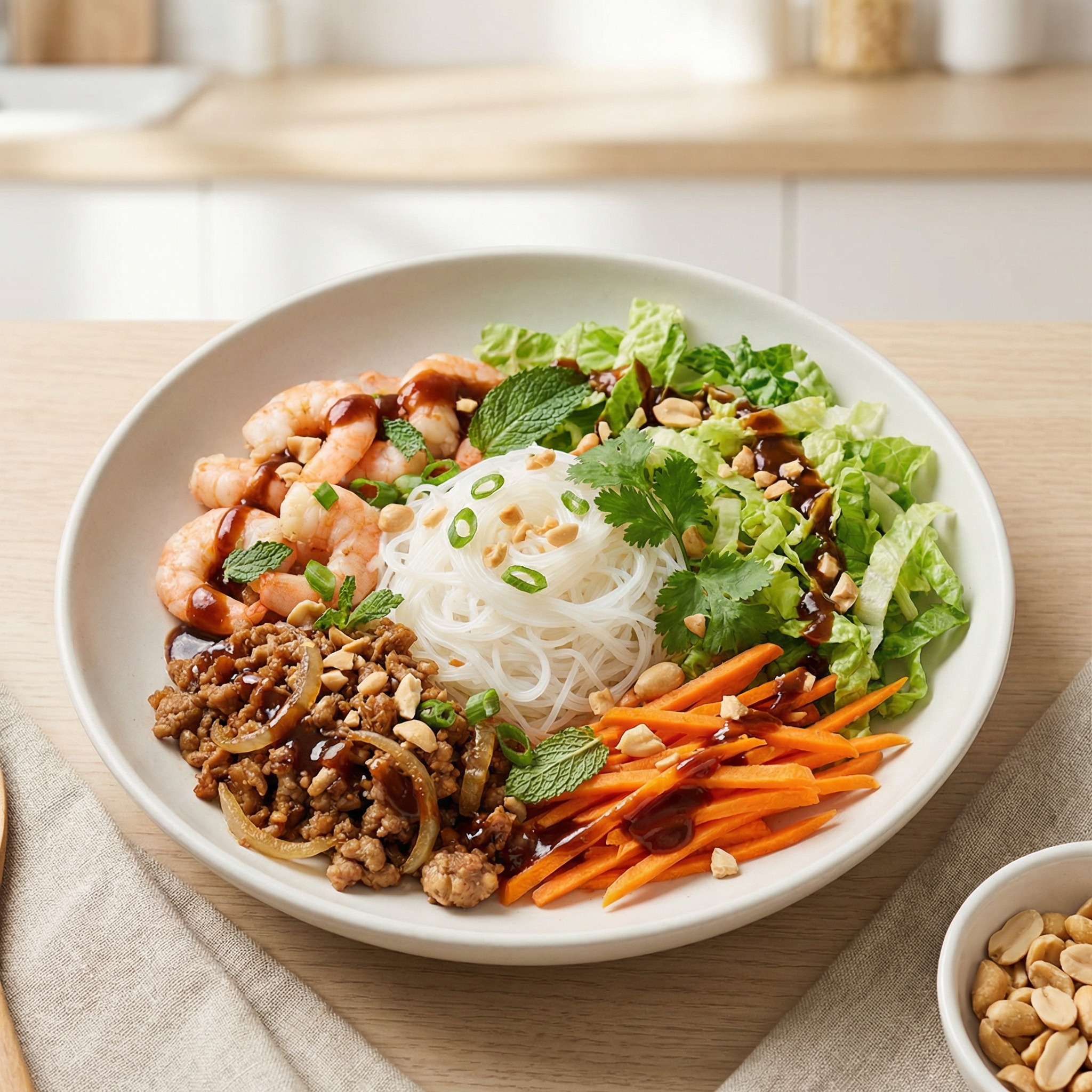 Vietnamese Summer Roll-Inspired Noodle Bowl