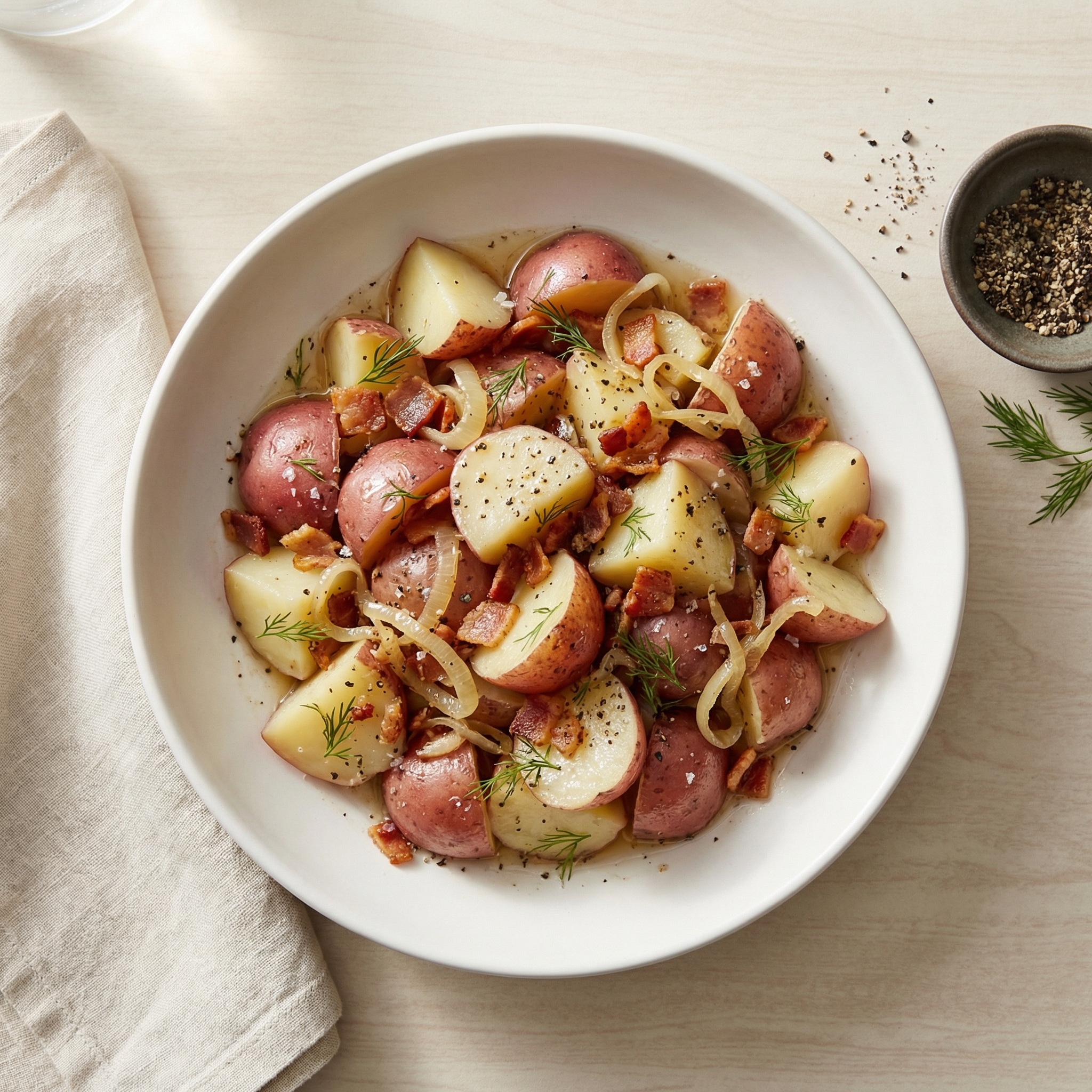Authentic German Warm Potato Salad (No Mayo)