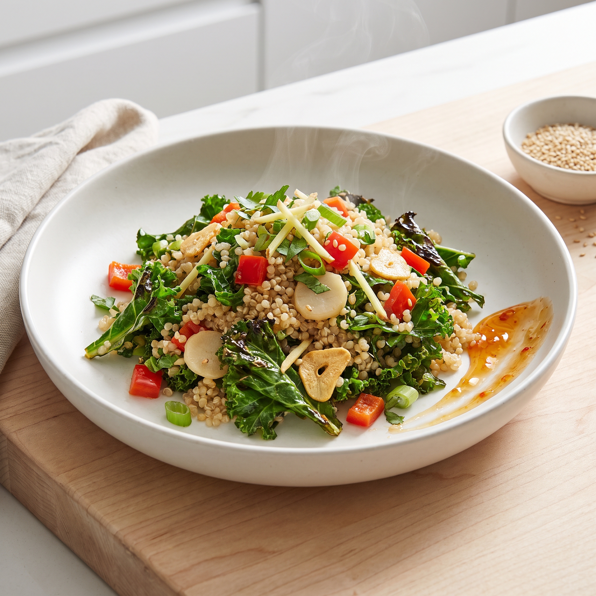 Warm Quinoa and Kale Salad
