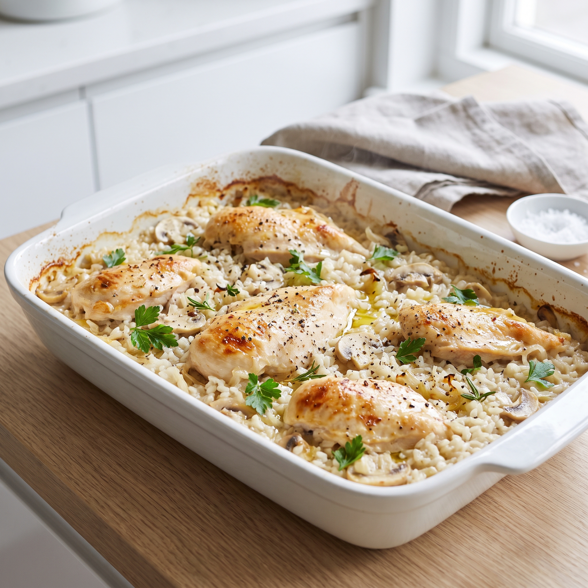 Weeknight Chicken and Rice Bake