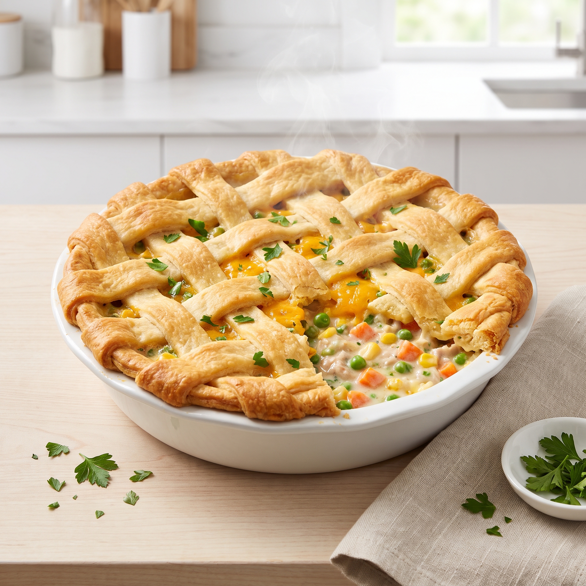 Weeknight Tuna Crescent Pot Pie