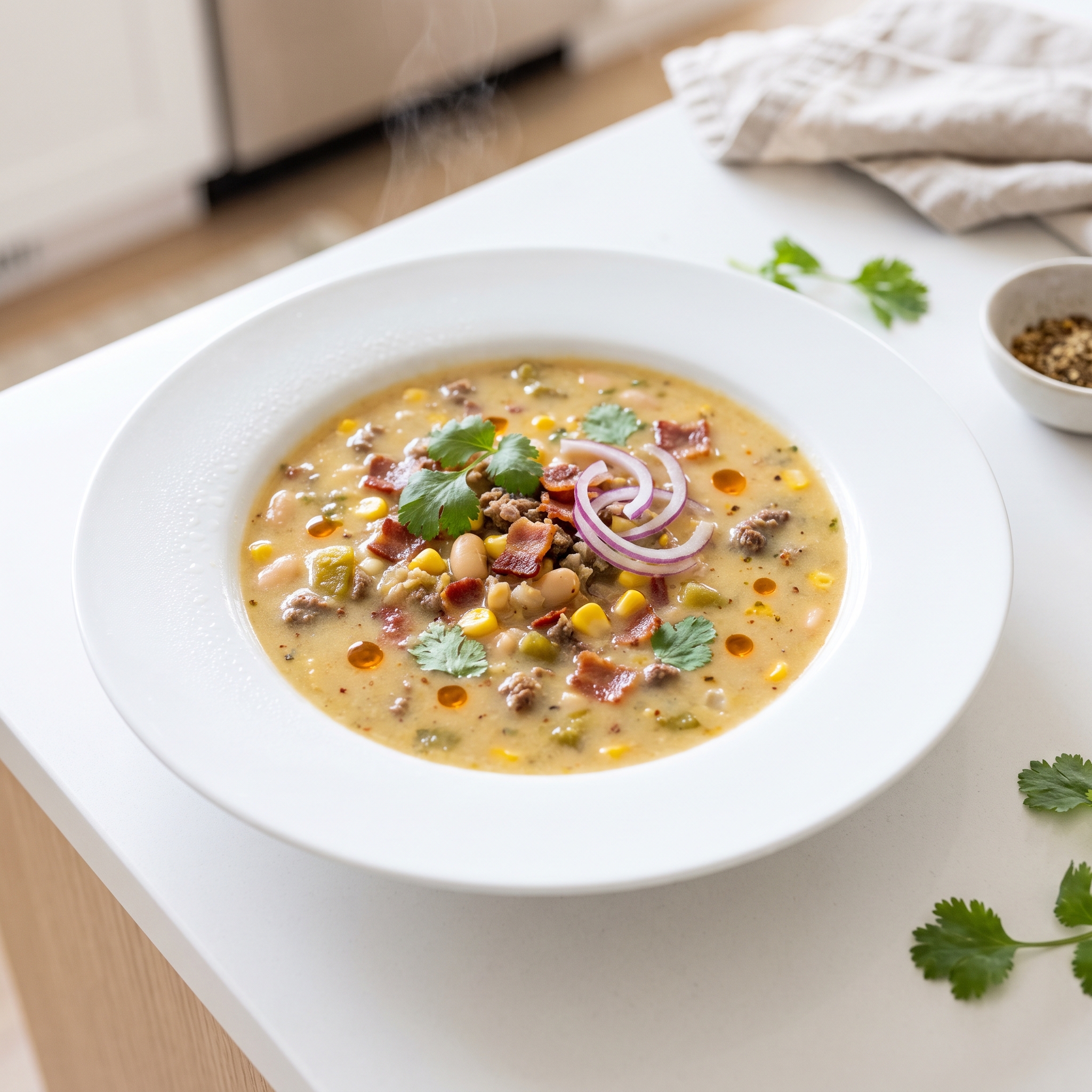 White Chili with Venison and Bacon
