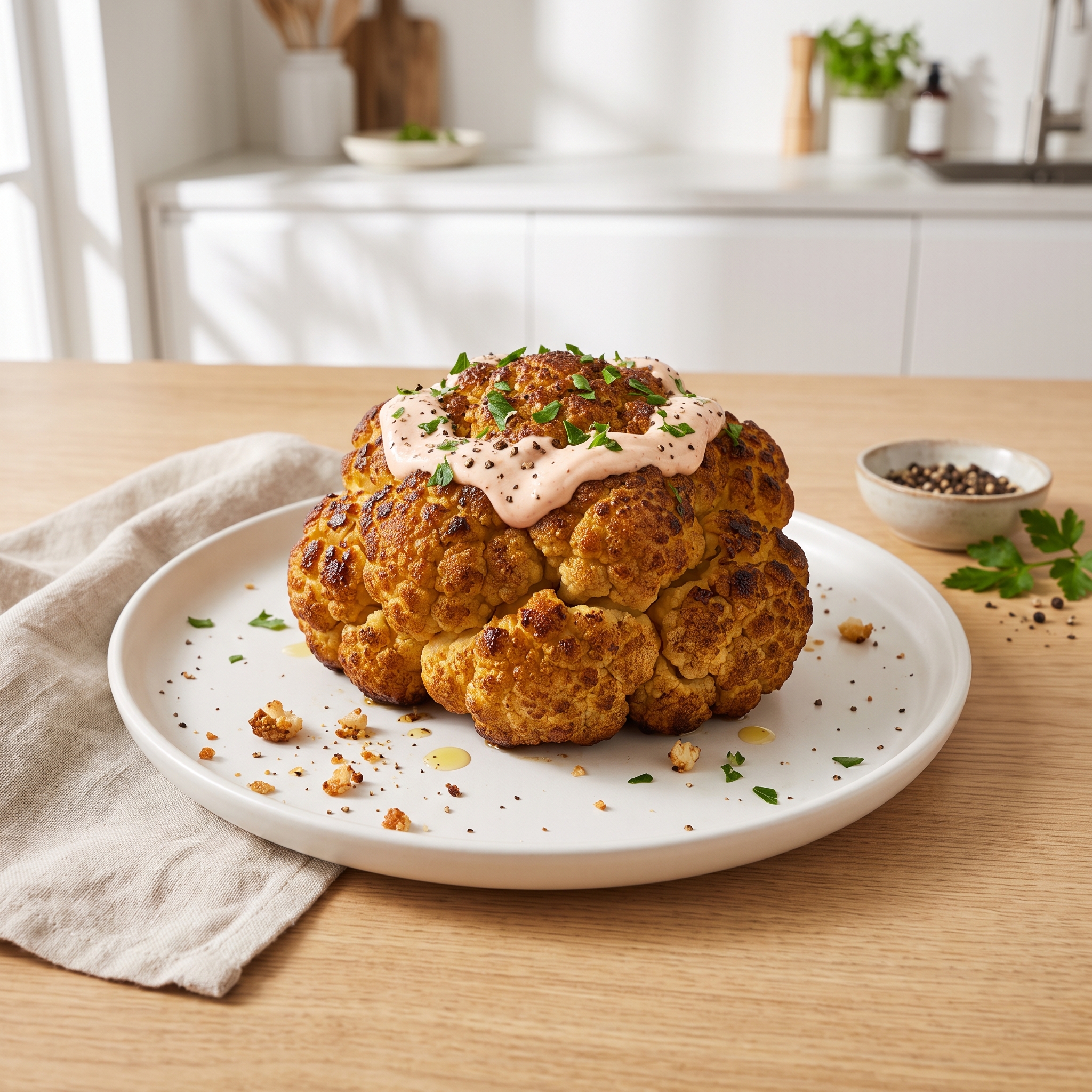 Whole Smoked Cauliflower