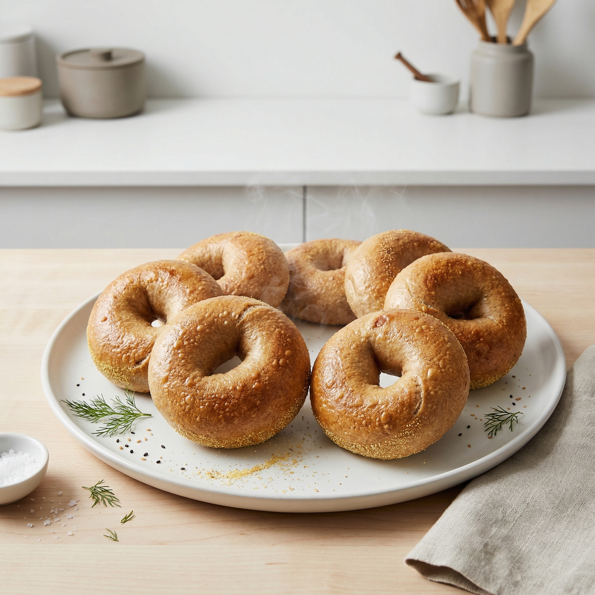 Hearty Whole Wheat Bagels