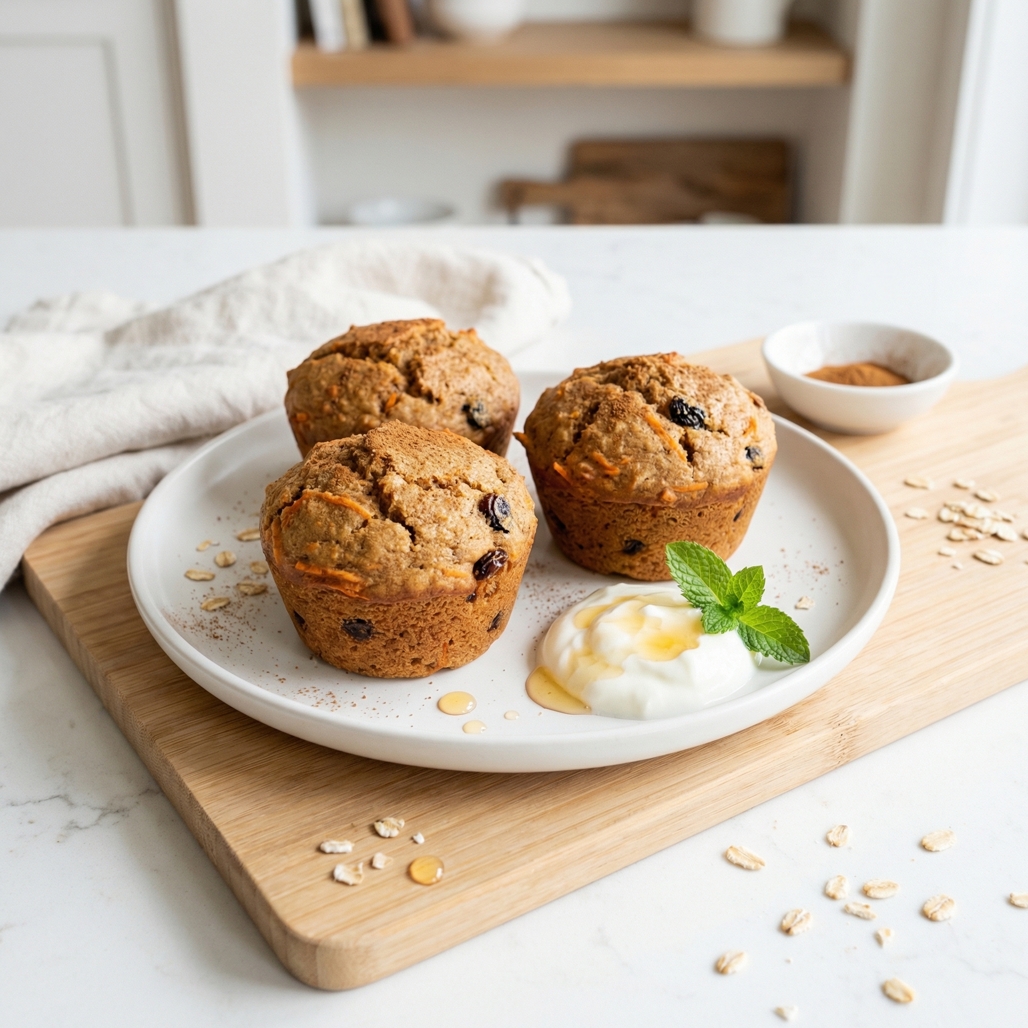 Whole Wheat Carrot-Raisin Muffins