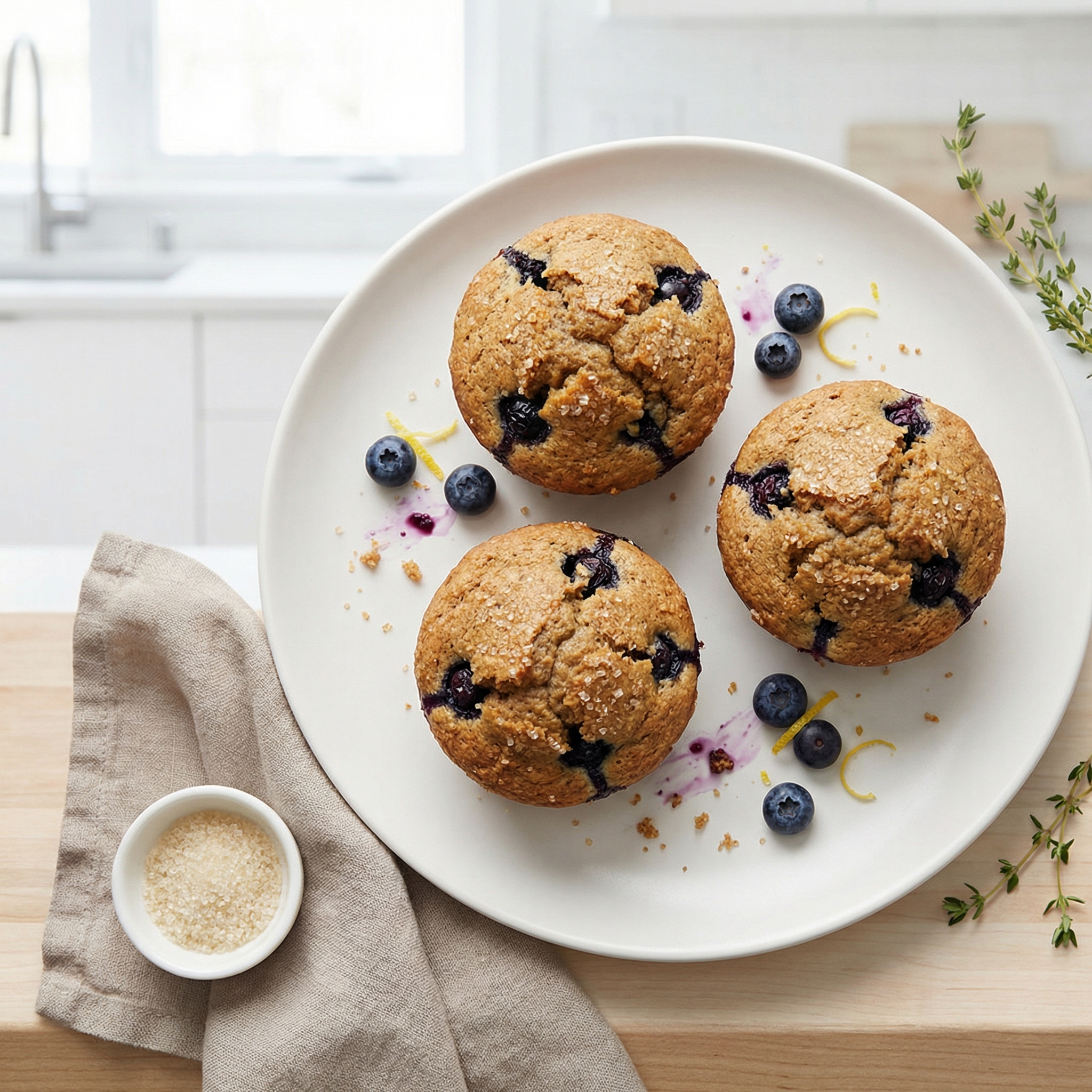 Quick Vegan Blueberry Muffins