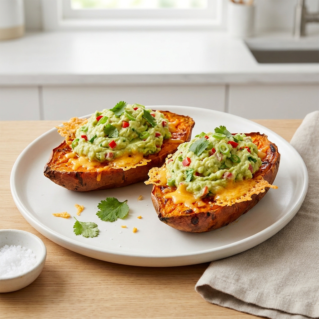 Yams Filled with Creamy Avocado