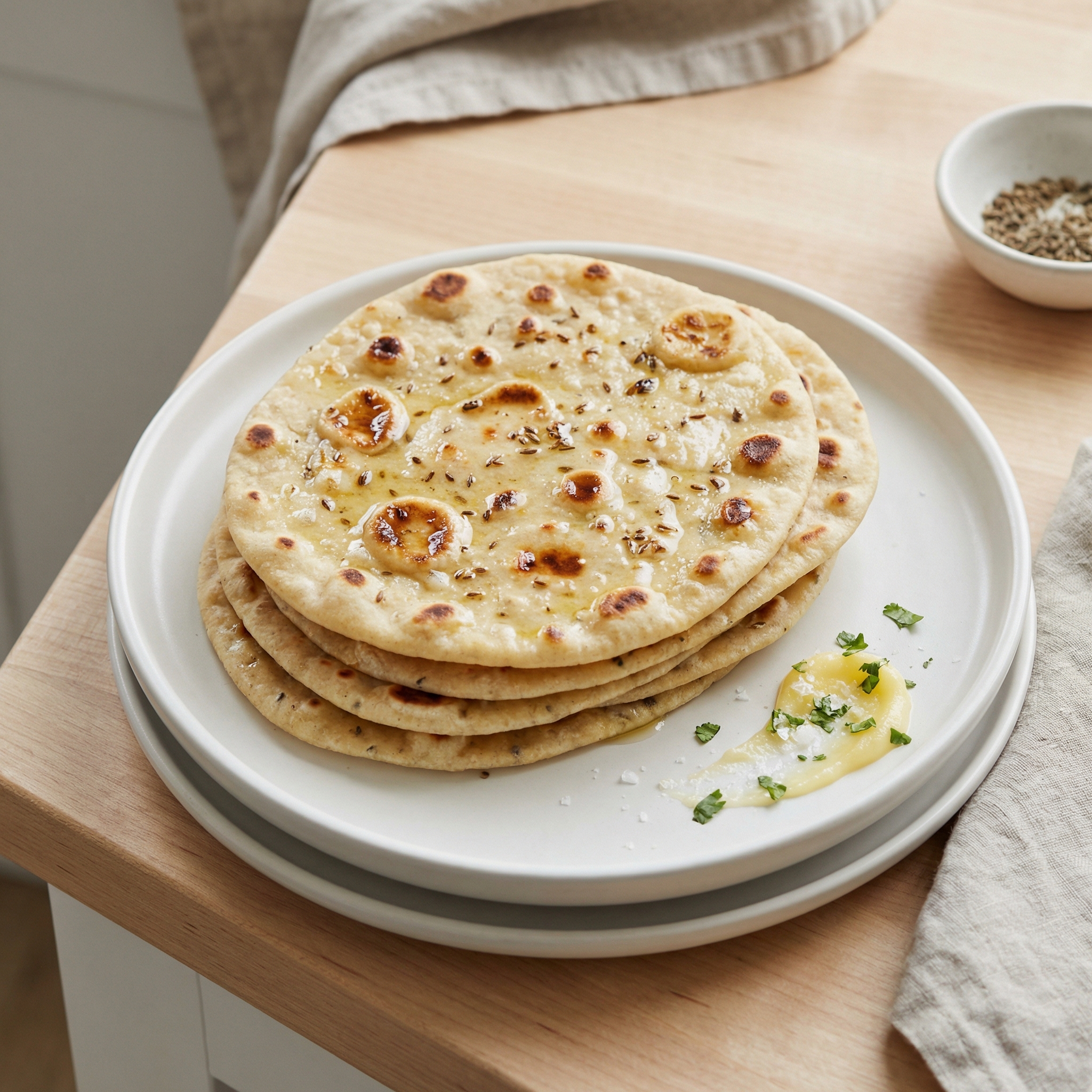 Quick Cumin Flatbread (Naan-Style)