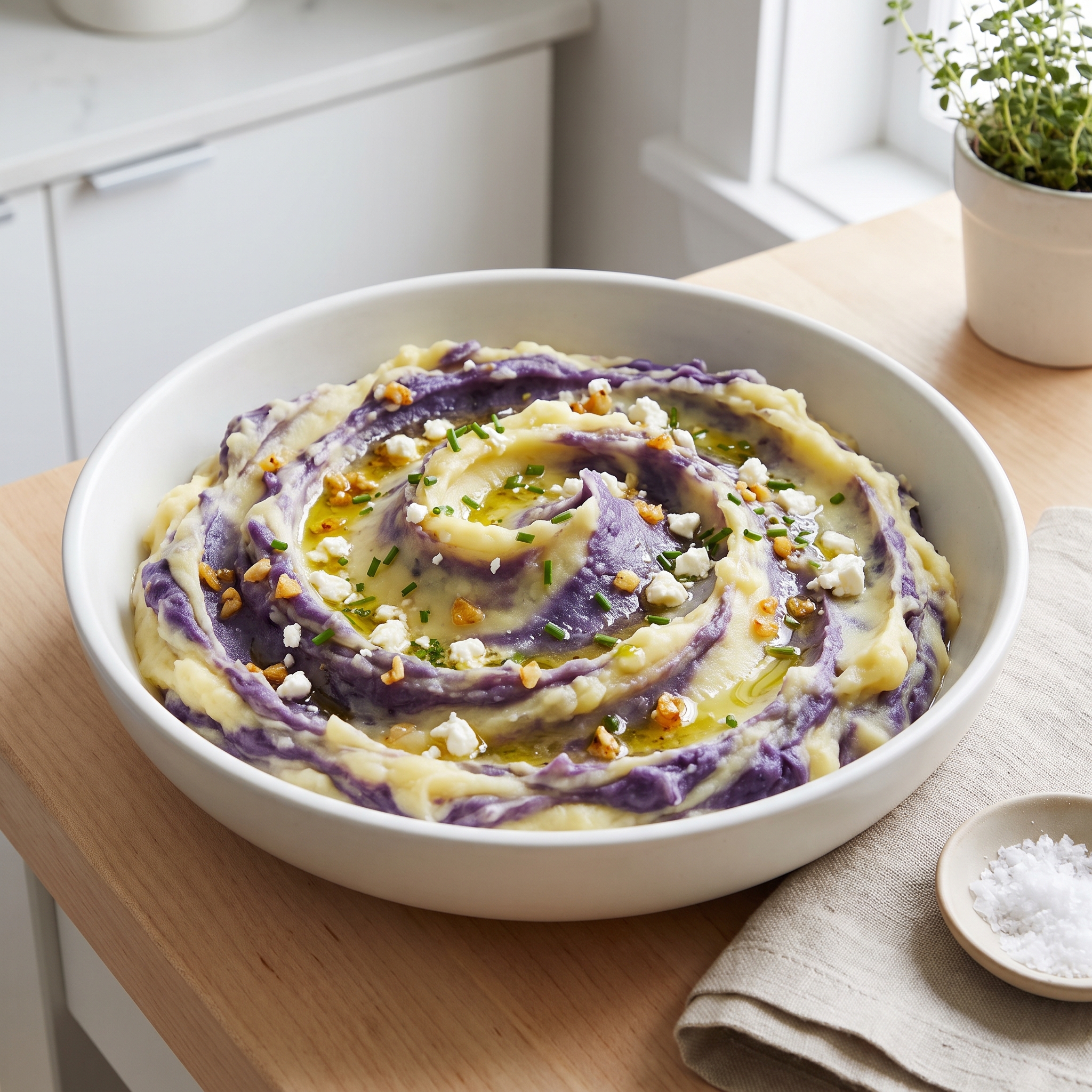 Yellow and Purple Mashed Potatoes