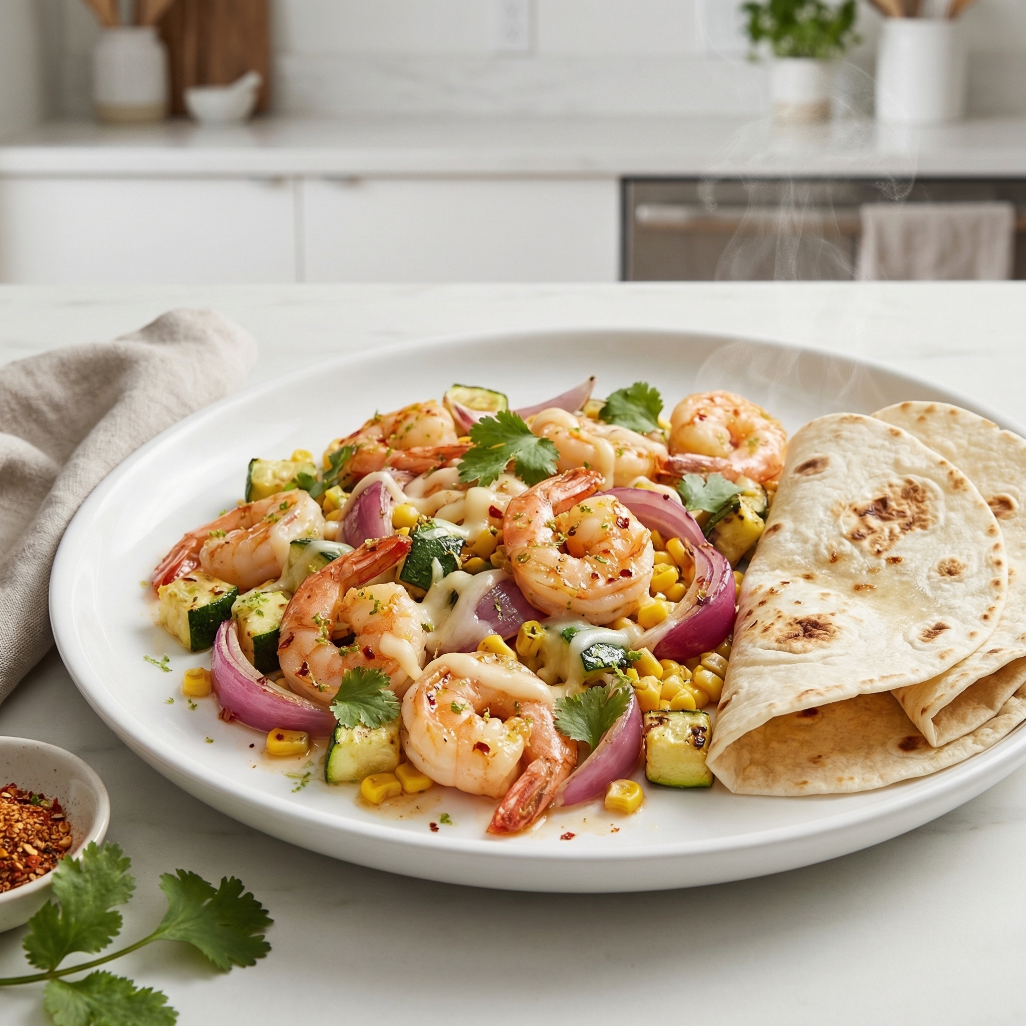 Cyndi's Sizzling Shrimp Fajitas