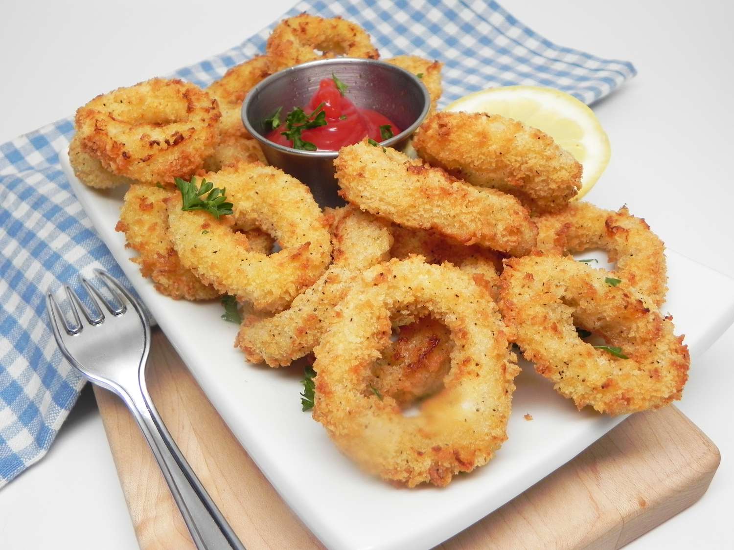 Crispy Air-Fried Calamari Rings
