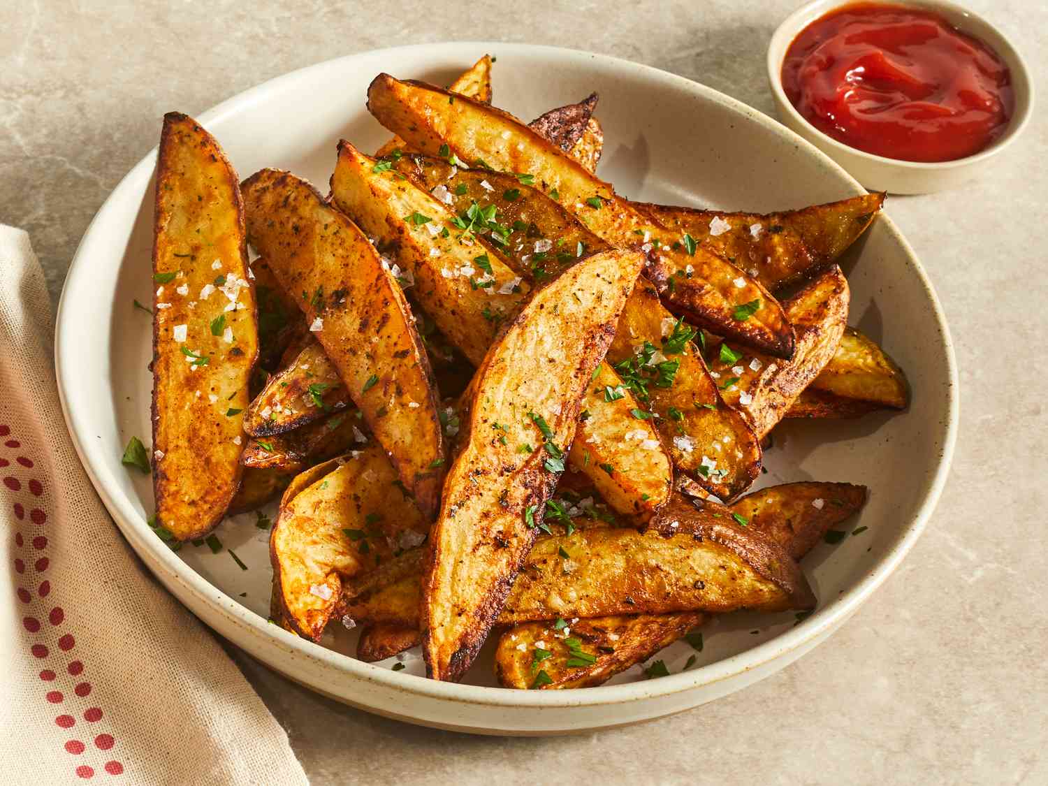 Crispy Air-Fried Potato Wedges