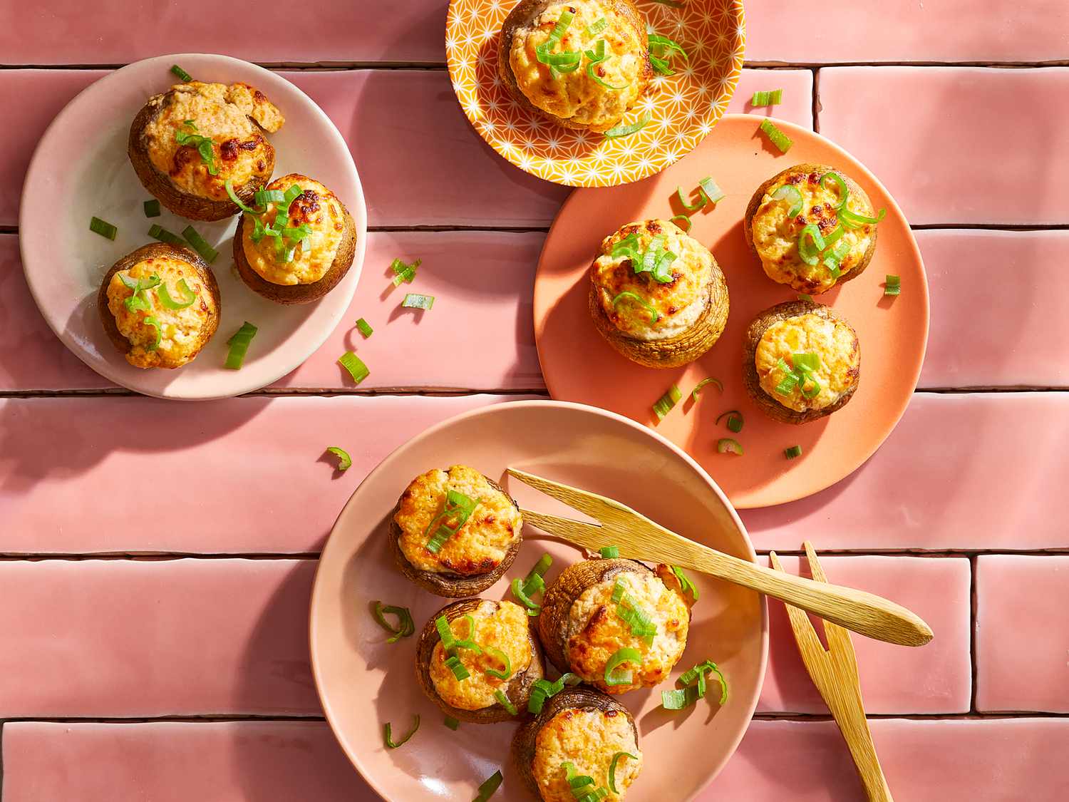 Air-Fried Cheesy Stuffed Mushrooms